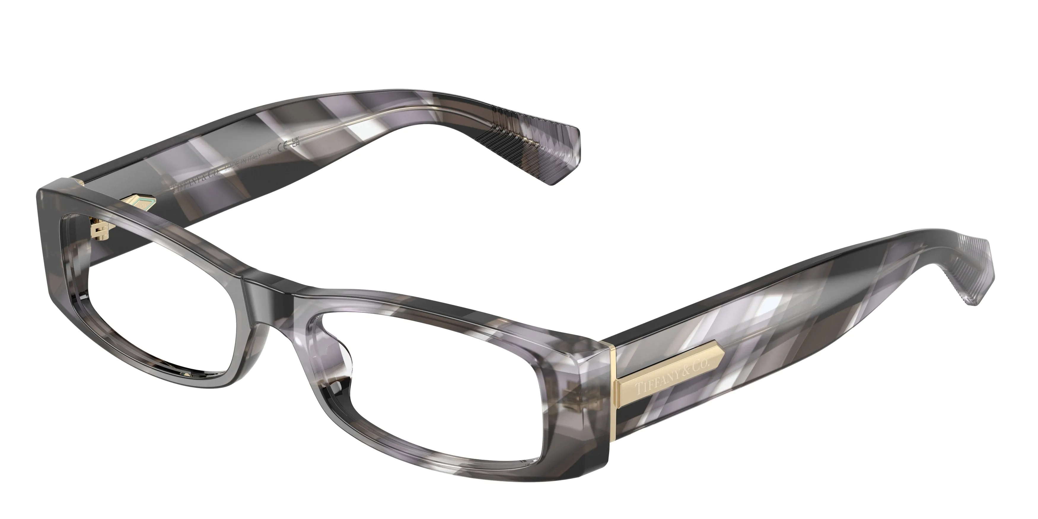 Tiffany TF2294U 8453 Montature da vista Acetato Nero Trasparente Squadrata Normale - immagine 1