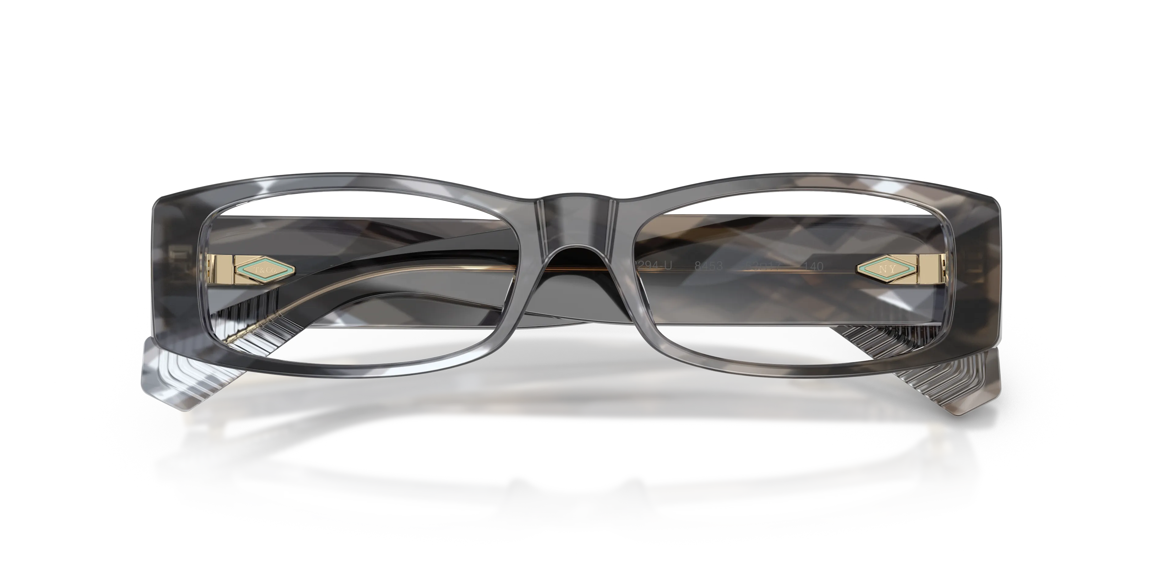 Tiffany TF2294U 8453 Montature da vista Acetato Nero Trasparente Squadrata Normale - immagine 2