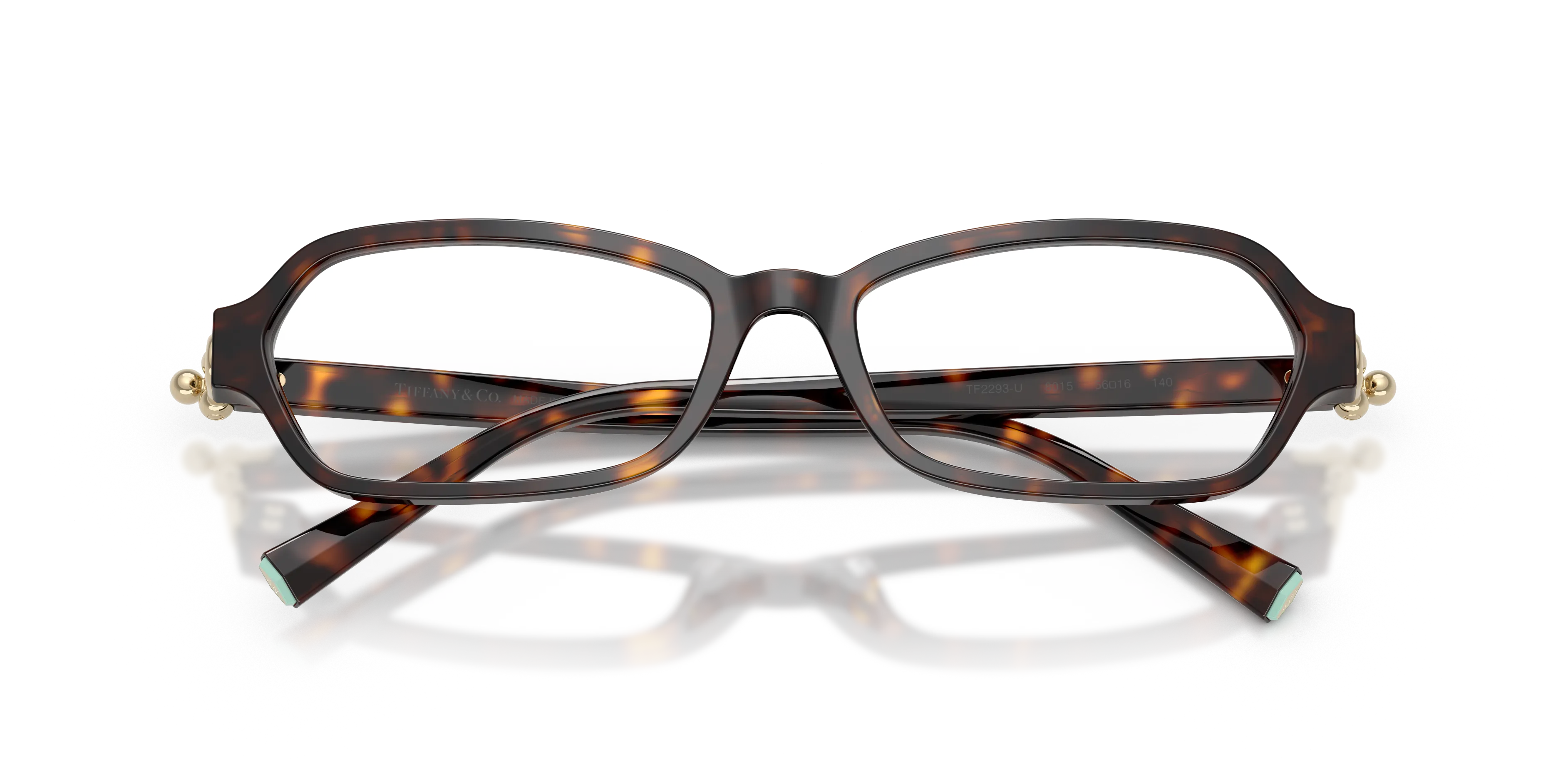 Tiffany TF2293U 8015 Montature da vista Acetato Tartaruga Trasparente Geometrica Normale - immagine 2