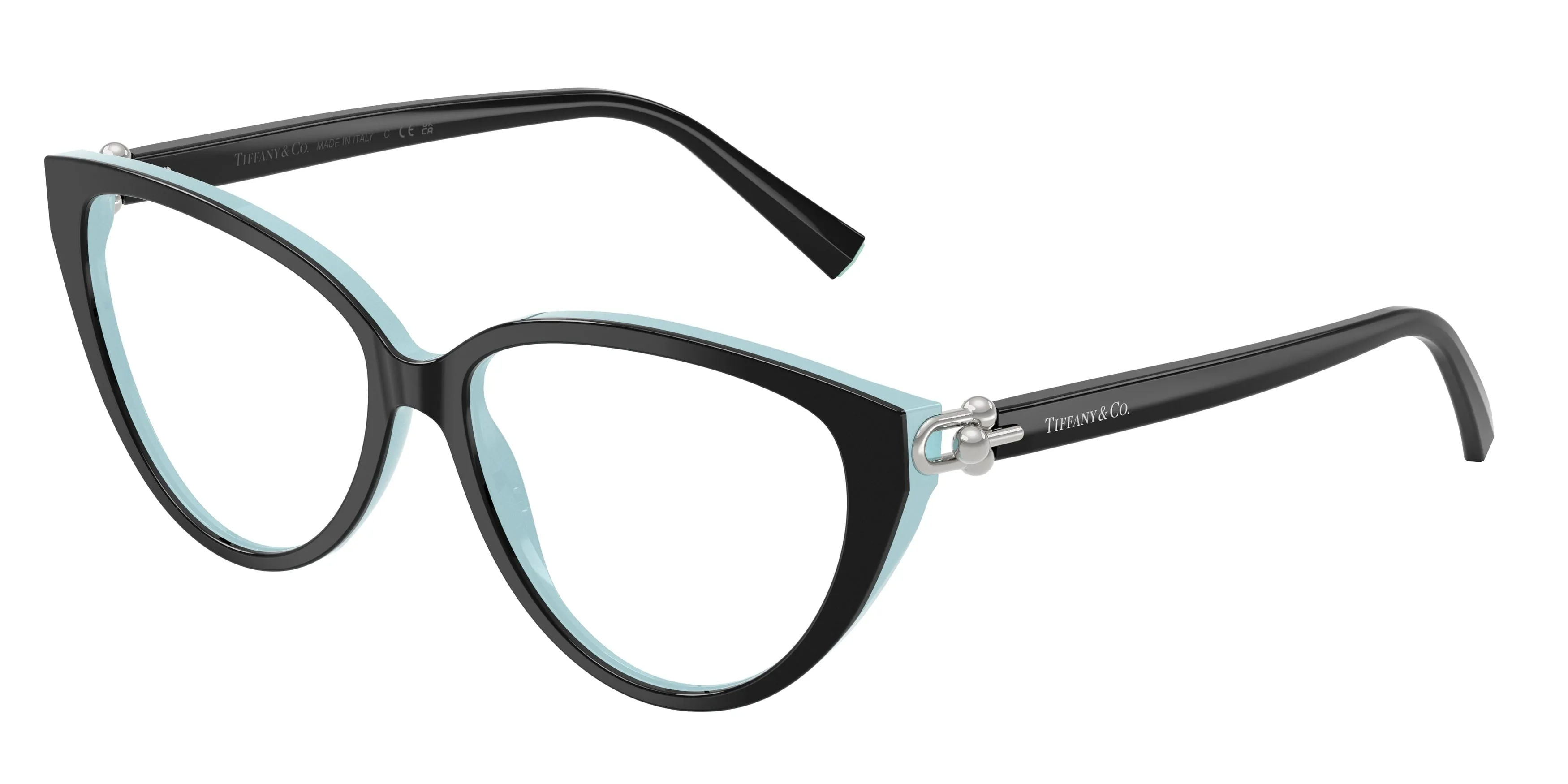 Tiffany TF2292 8055 Montature da vista Acetato Nero Trasparente Cat Eye Normale - immagine 1