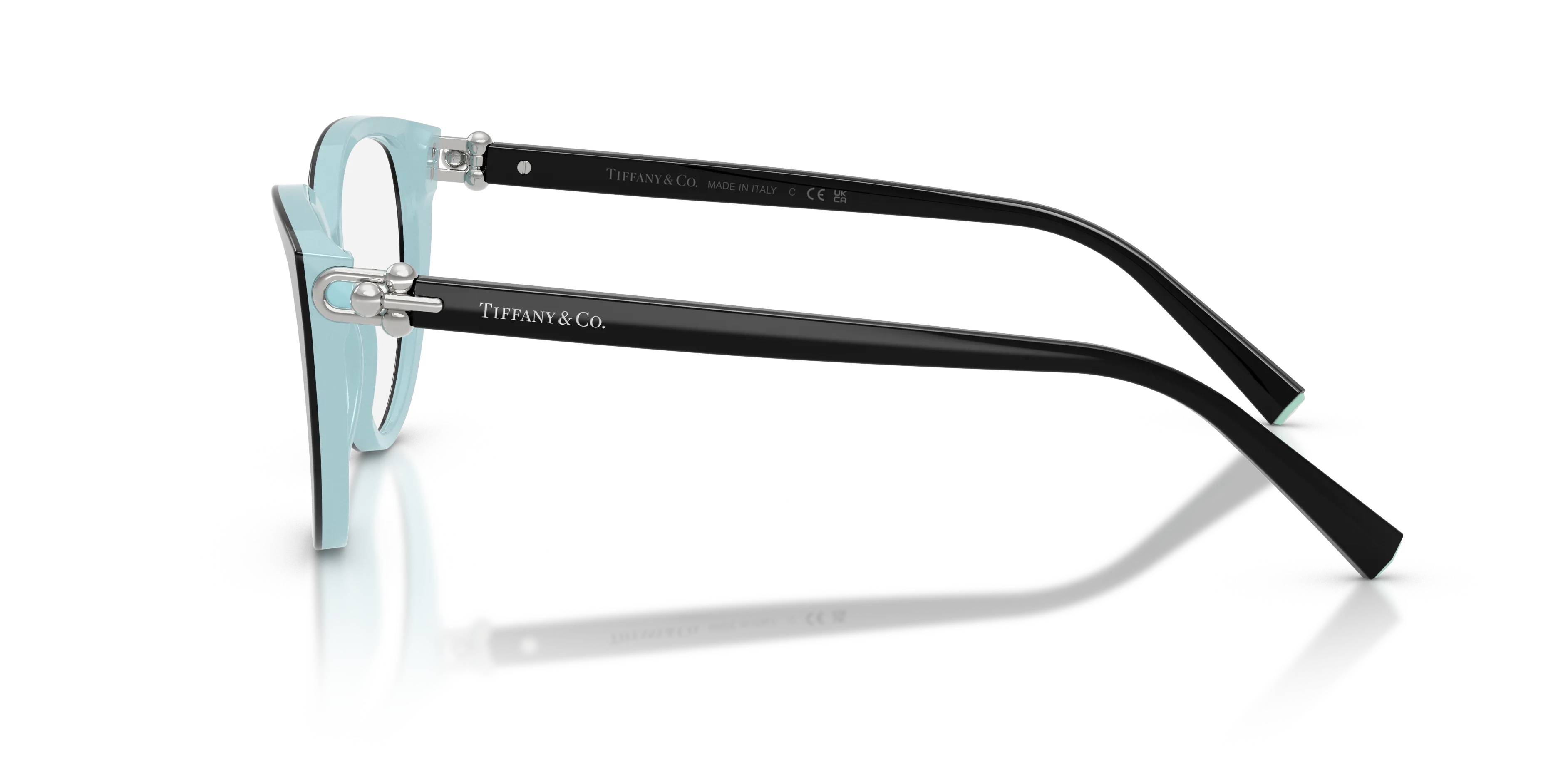 Tiffany TF2292 8055 Montature da vista Acetato Nero Trasparente Cat Eye Normale - immagine 4