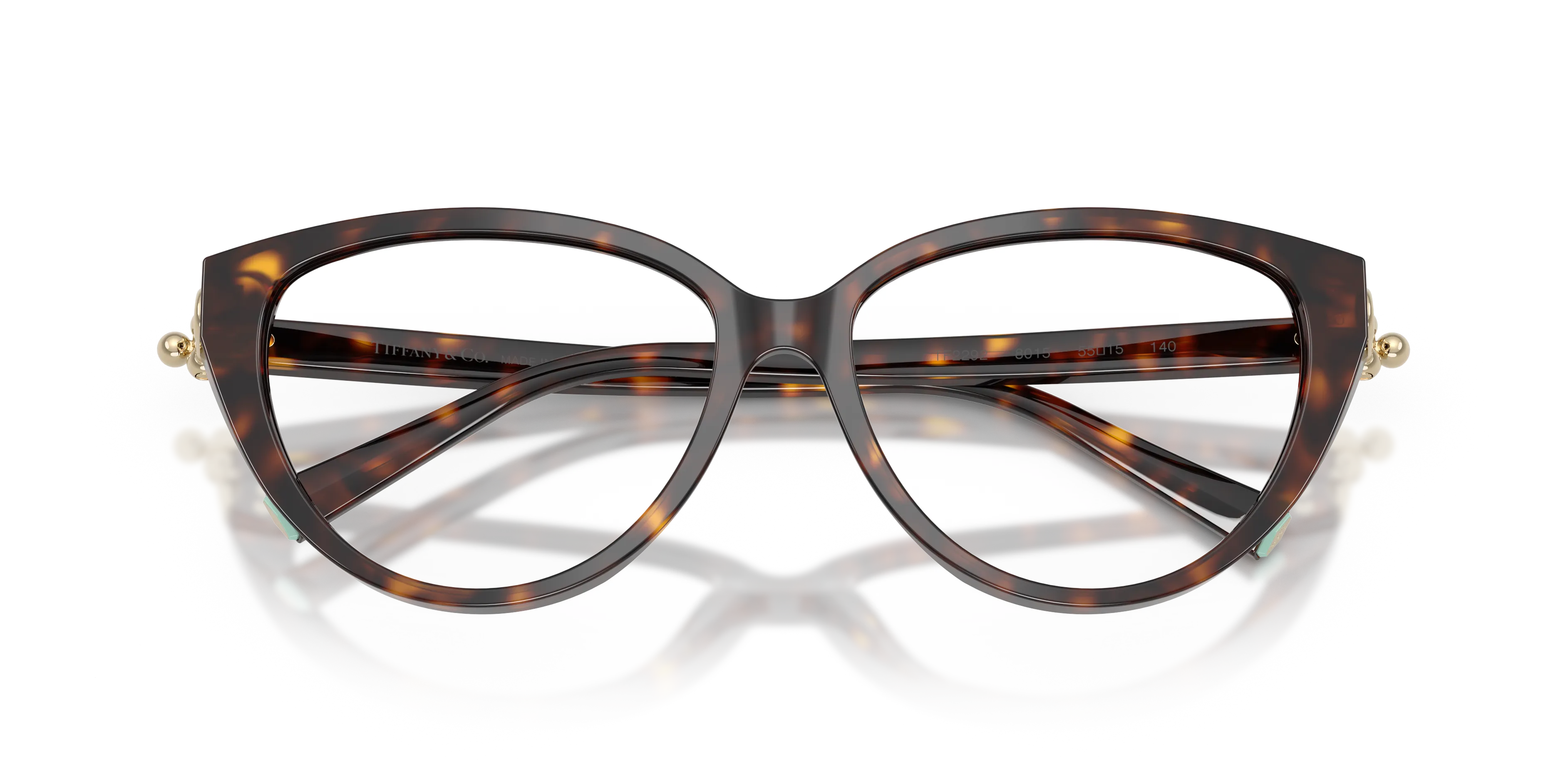 Tiffany TF2292 8015 Montature da vista Acetato Tartaruga Trasparente Cat Eye Normale - immagine 2