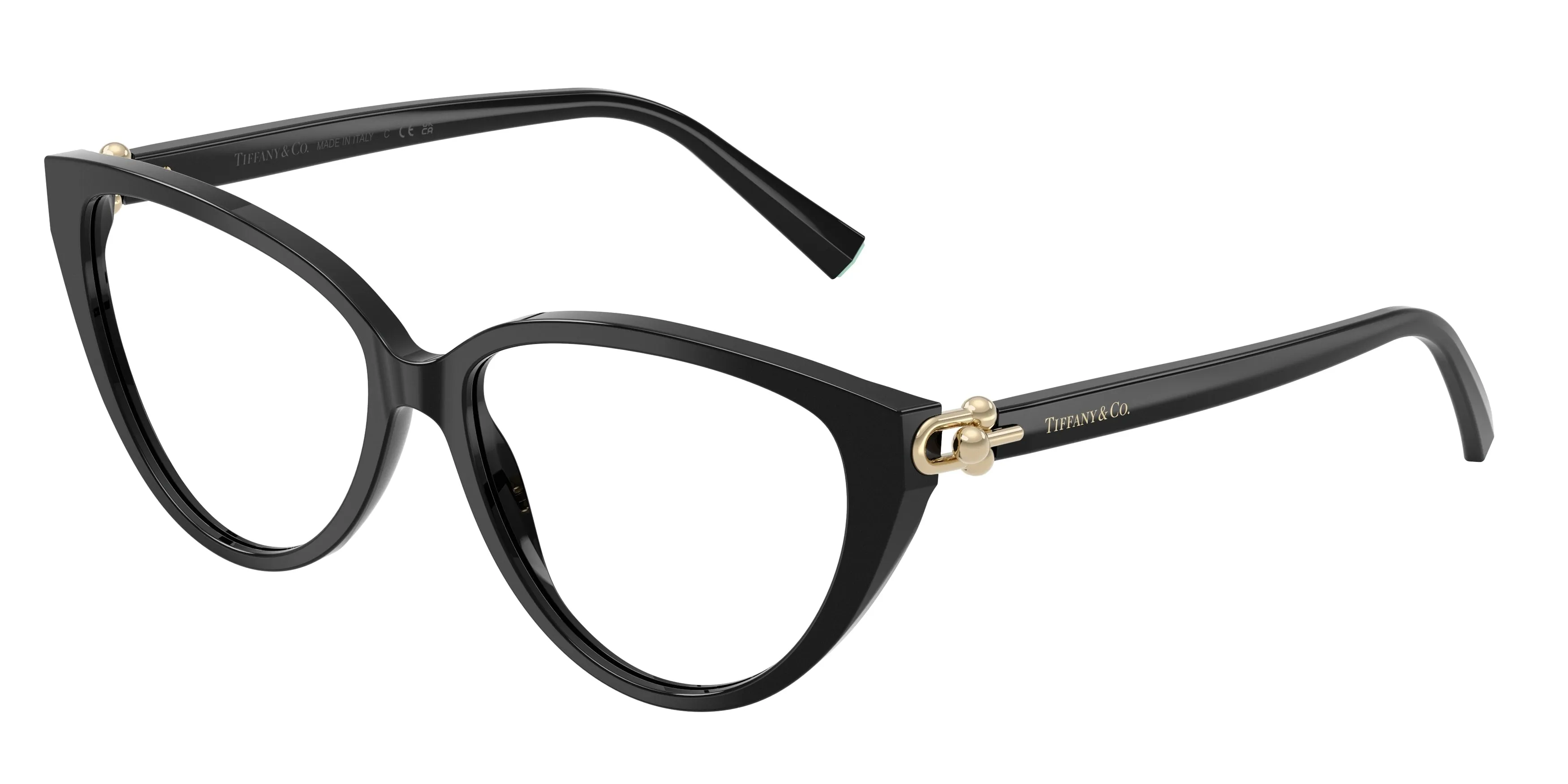 Tiffany TF2292 8001 Montature da vista Acetato Nero Trasparente Cat Eye Normale - immagine 1