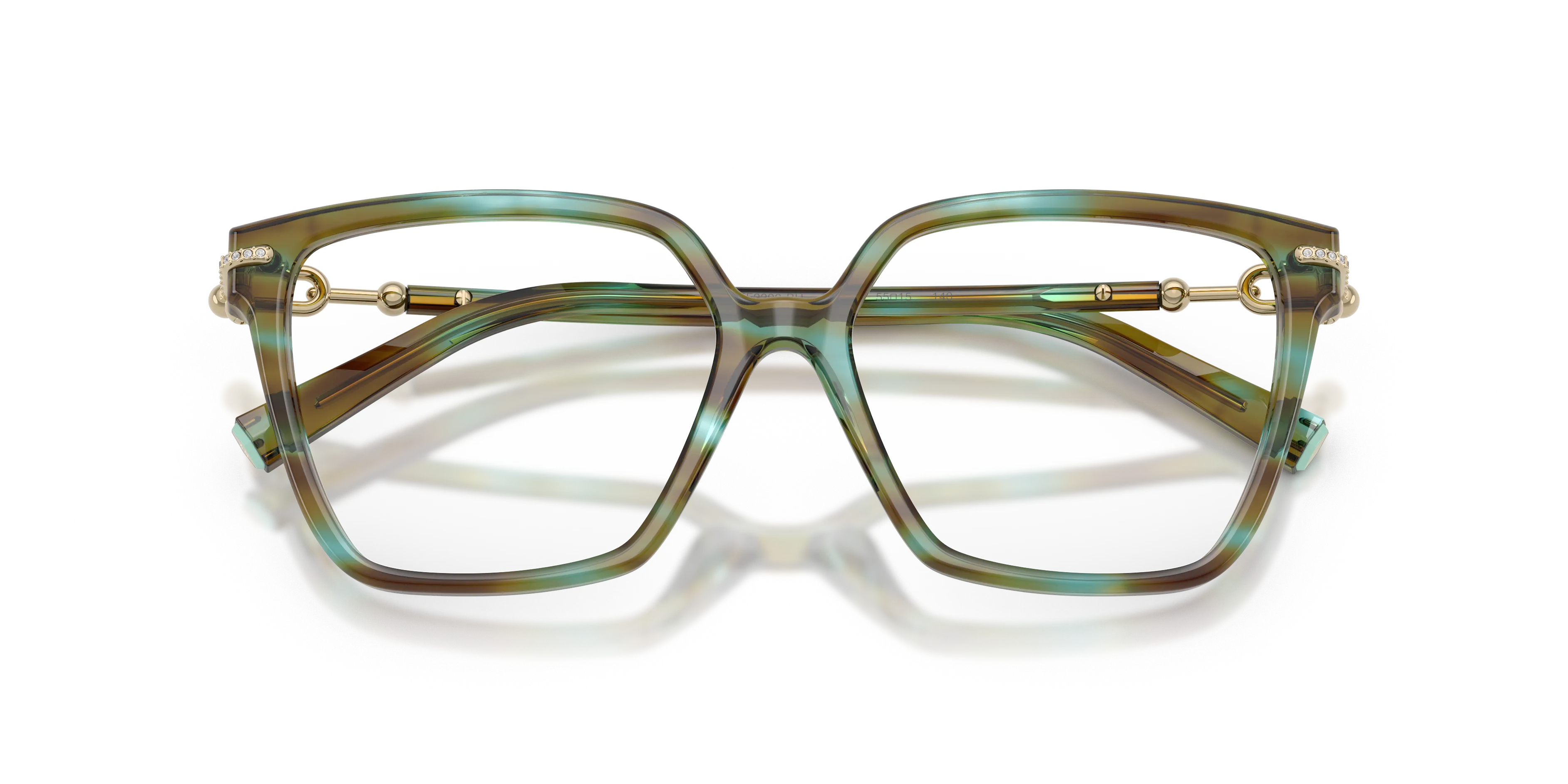 Tiffany TF2290BU 8124 Montature da vista Acetato Blu Trasparente Squadrata Normale - immagine 2
