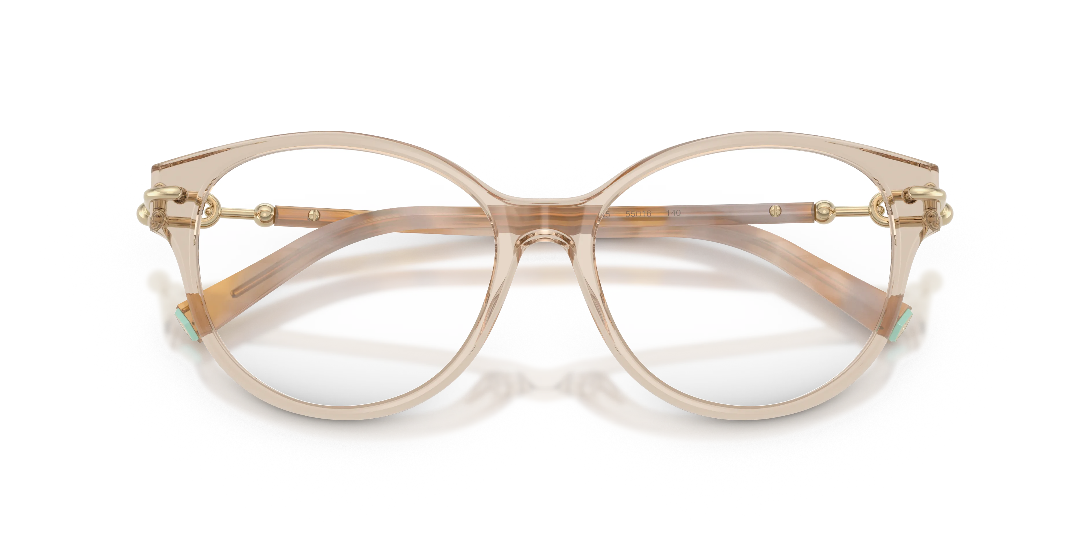 Tiffany TF2289 8445 Montature da vista Acetato Marrone Trasparente Cat Eye Normale - immagine 2