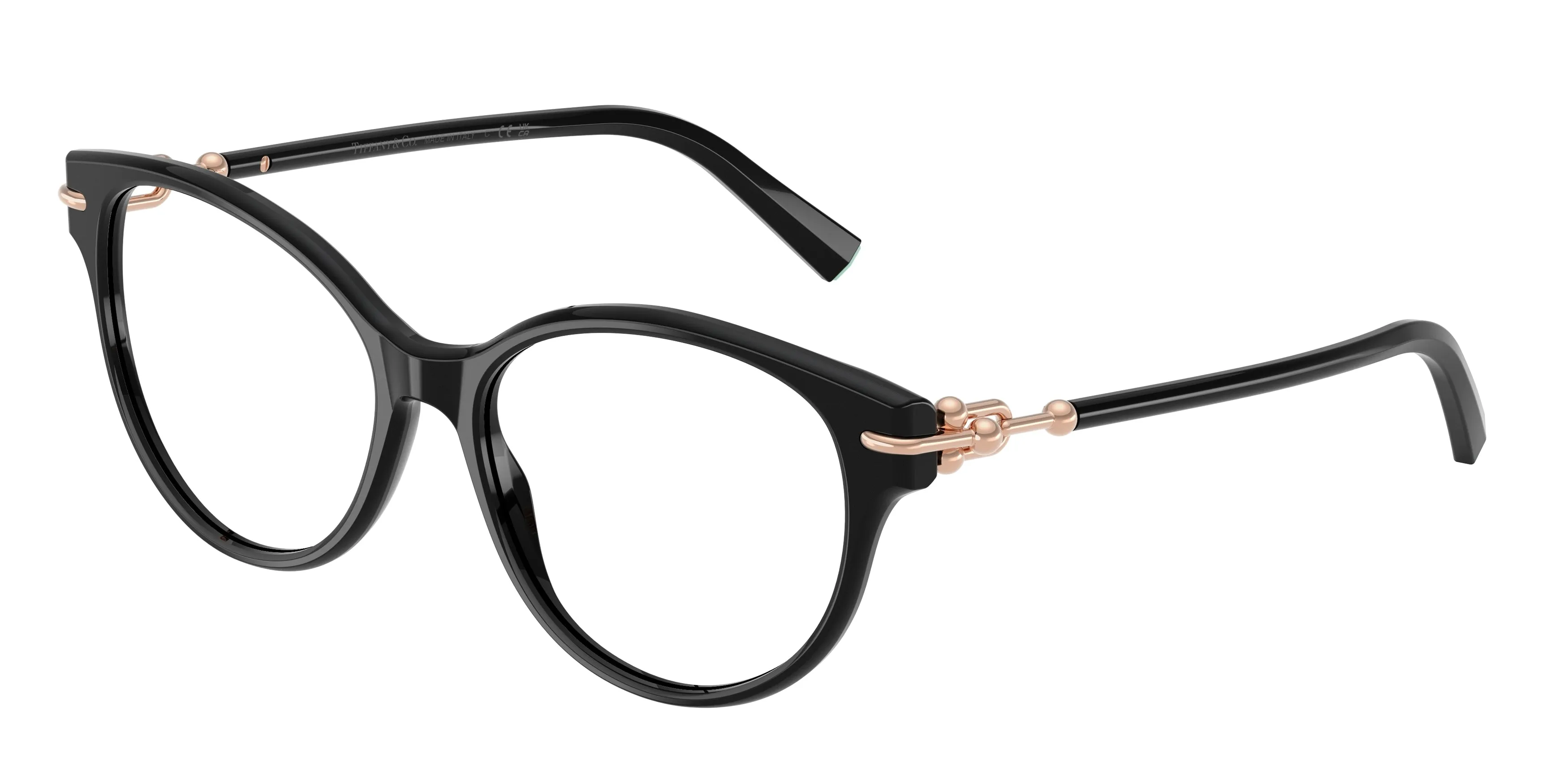 Tiffany TF2289 8001 Montature da vista Acetato Nero Trasparente Cat Eye Normale - immagine 1
