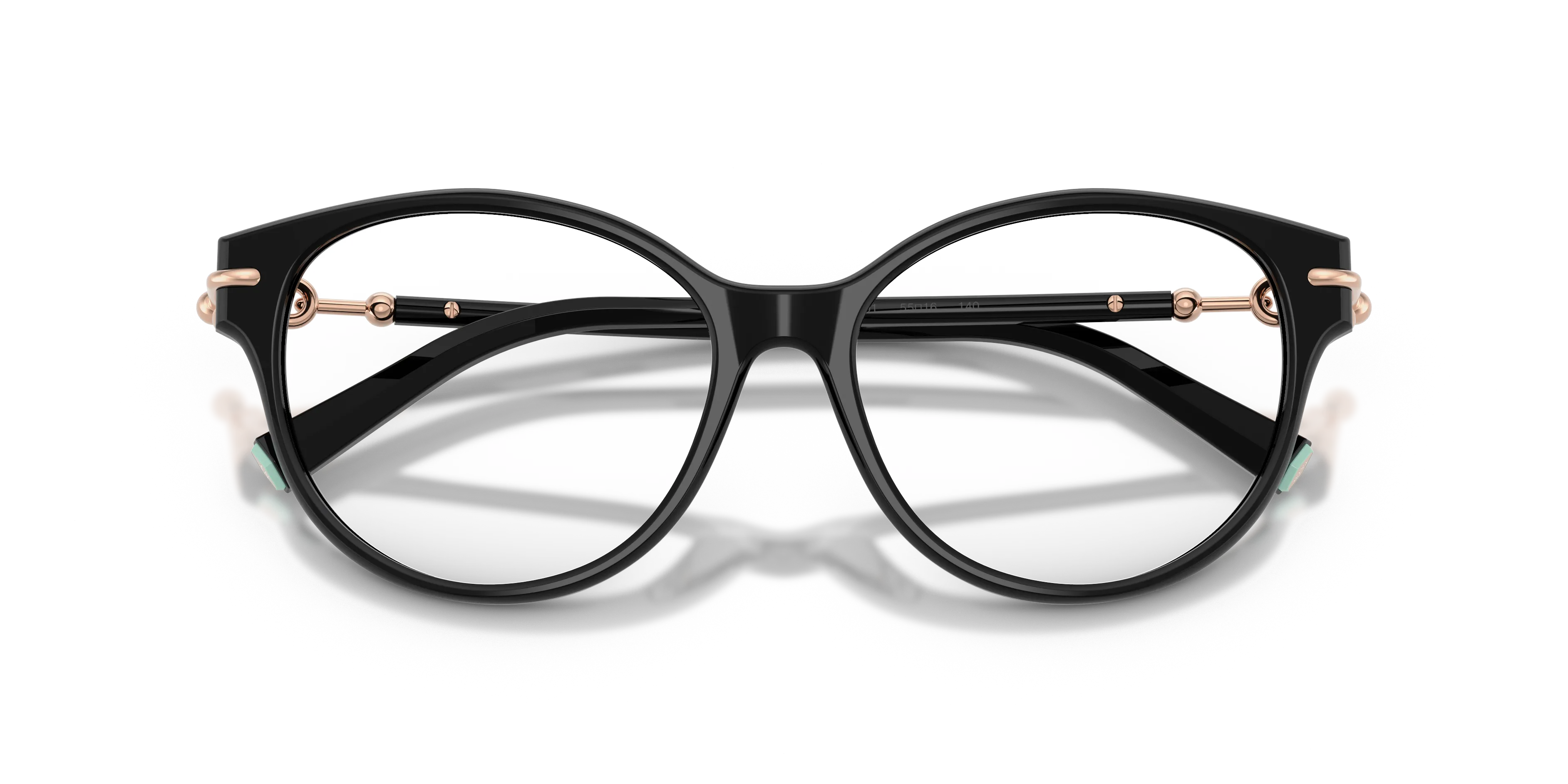 Tiffany TF2289 8001 Montature da vista Acetato Nero Trasparente Cat Eye Normale - immagine 2