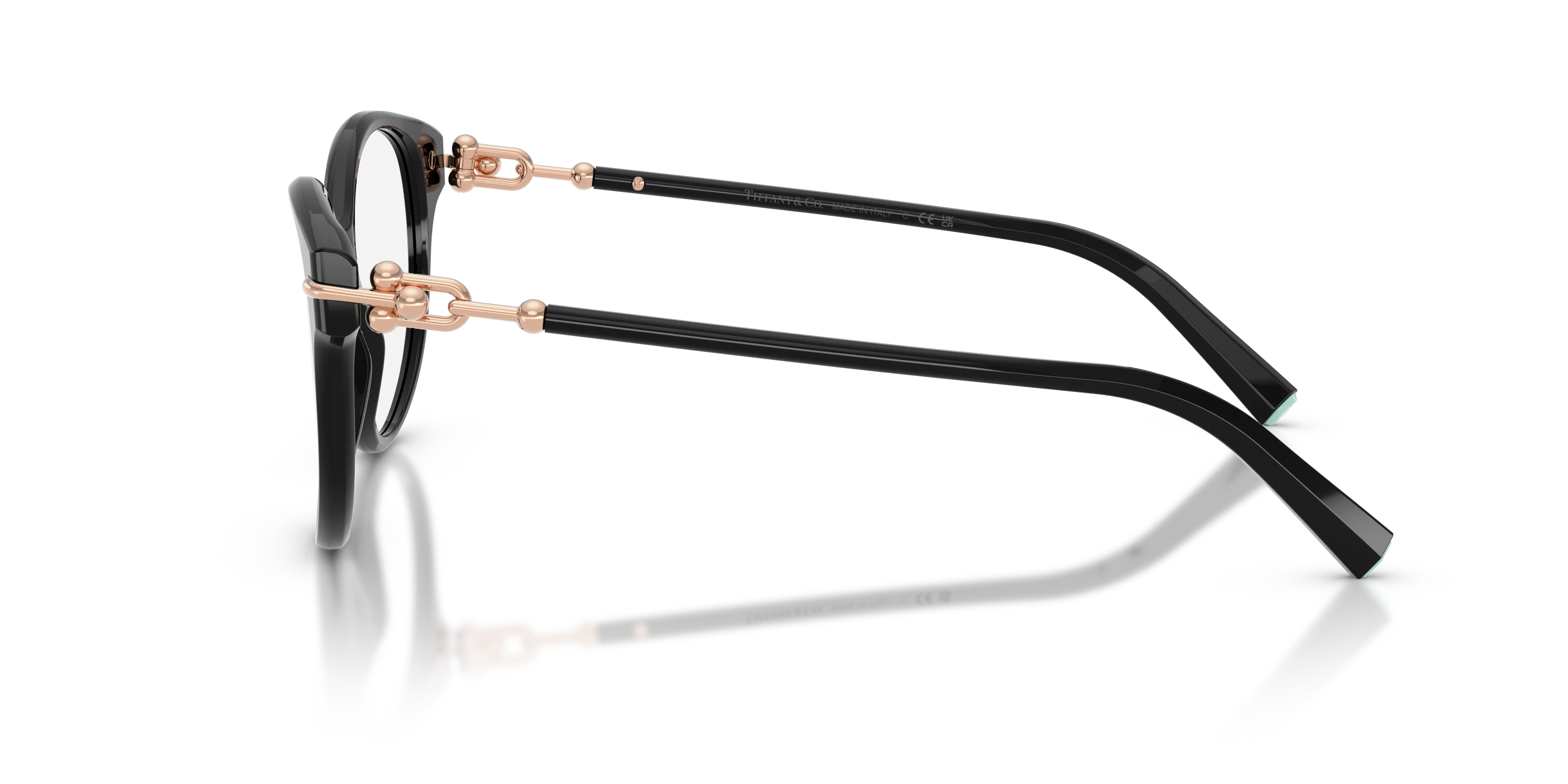 Tiffany TF2289 8001 Montature da vista Acetato Nero Trasparente Cat Eye Normale - immagine 4
