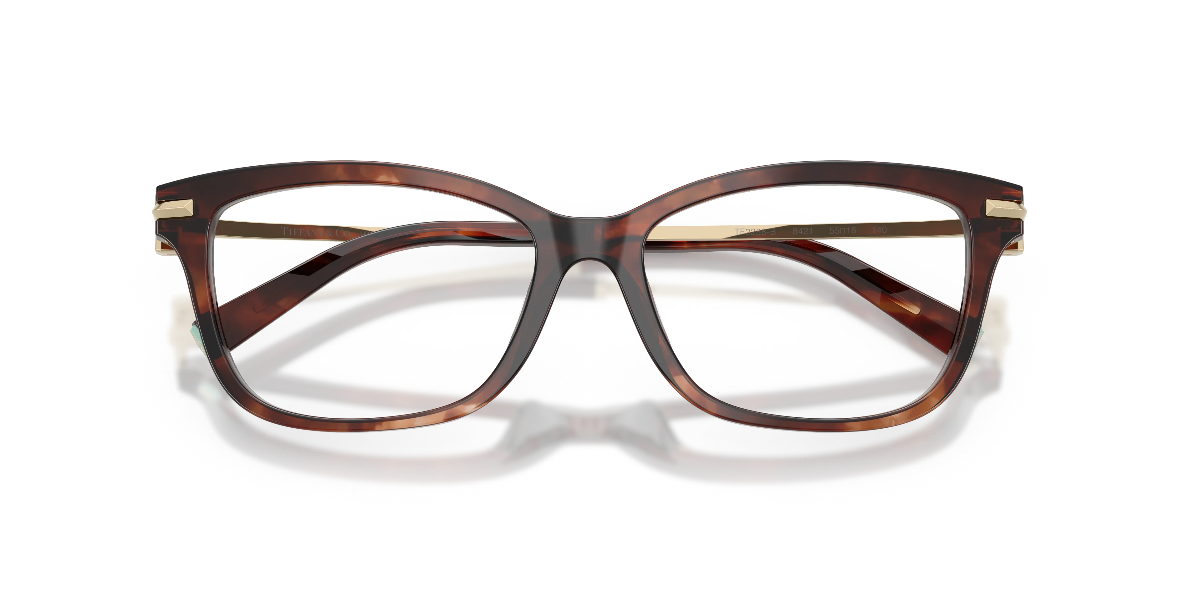 Tiffany TF2288B 8421 Montature da vista Acetato Marrone Trasparente Pillow Normale - immagine 2