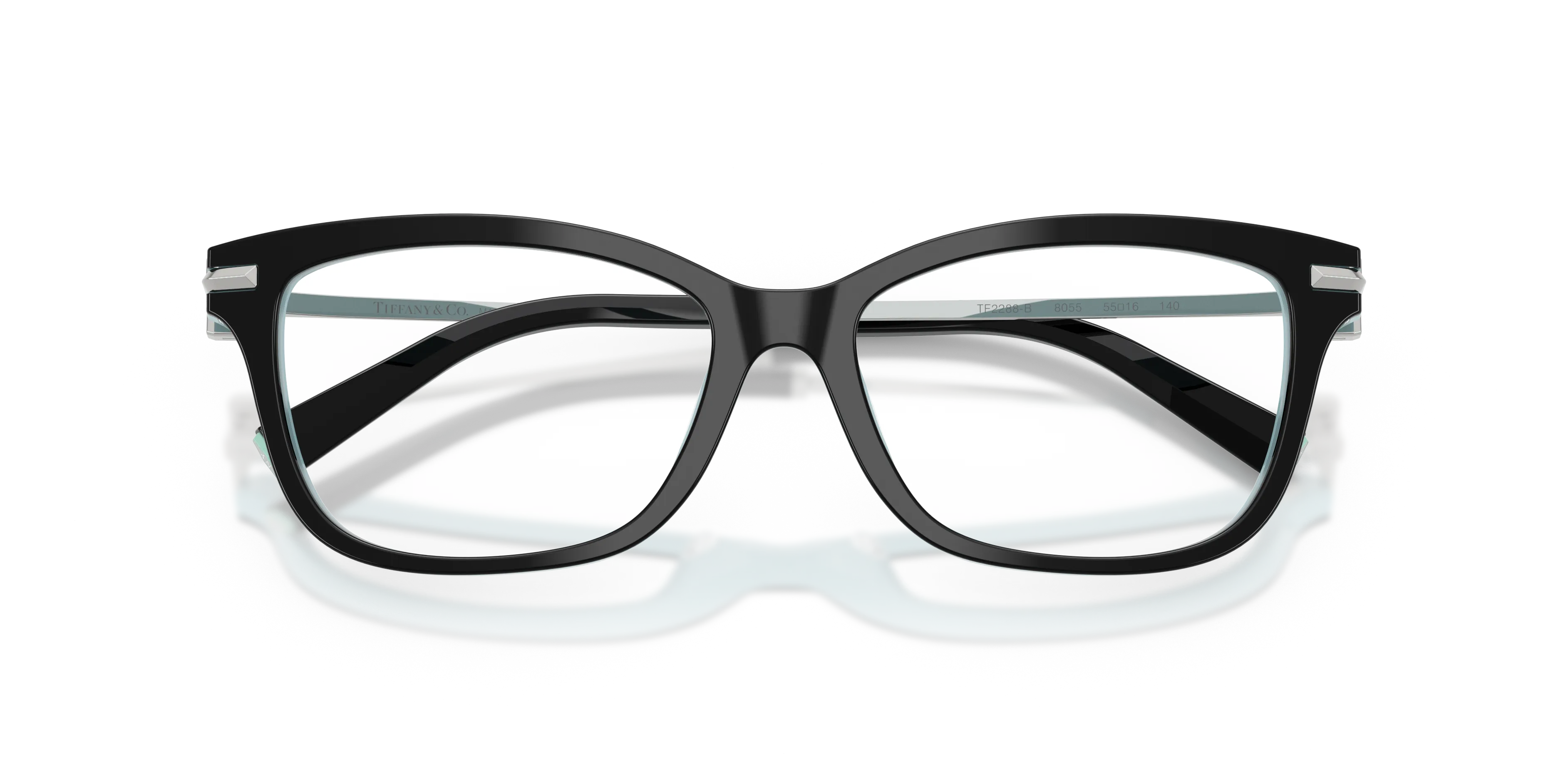 Tiffany TF2288B 8055 Montature da vista Acetato Nero Trasparente Pillow Normale - immagine 2