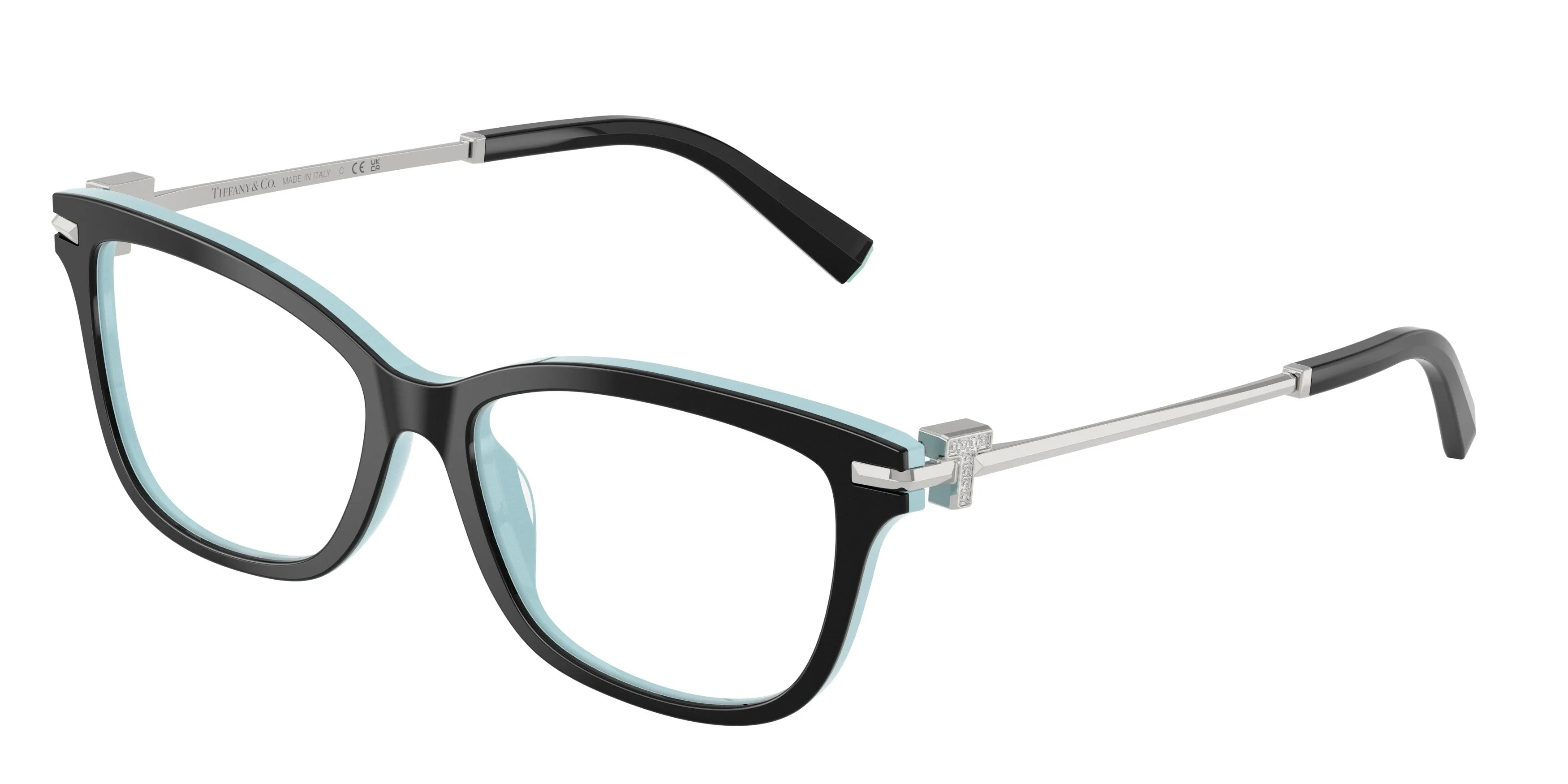 Tiffany TF2288B 8055 Montature da vista Acetato Nero Trasparente Pillow Normale - immagine 1