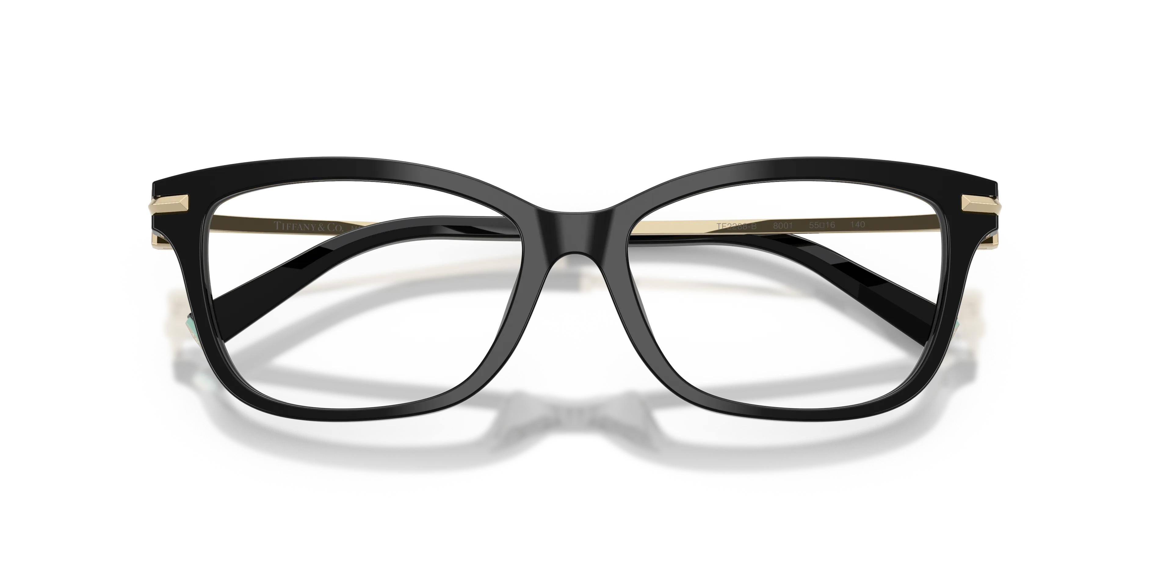 Tiffany TF2288B 8001 Montature da vista Acetato Nero Trasparente Pillow Normale - immagine 2