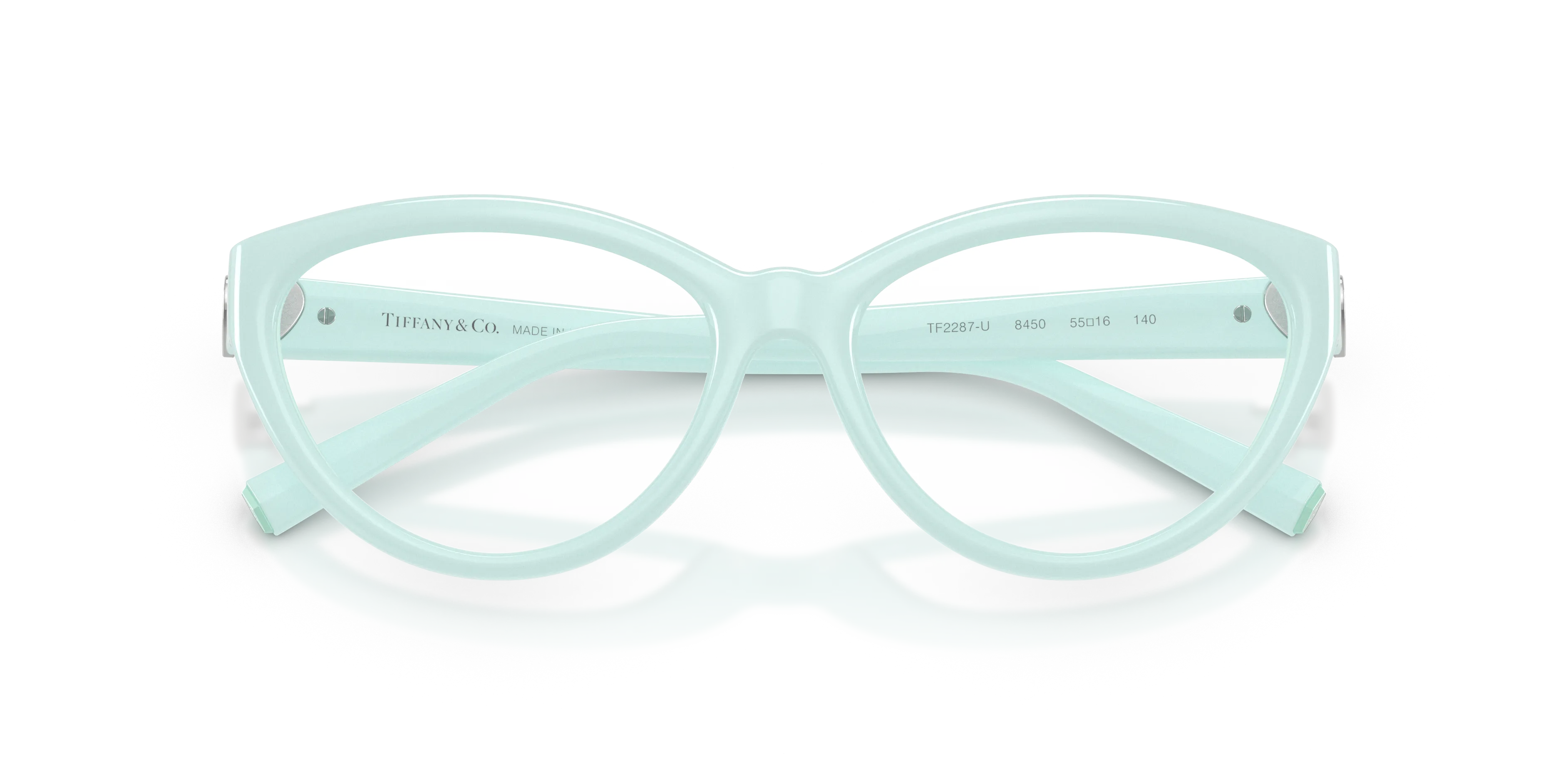 Tiffany TF2287U 8450 Montature da vista Iniettato Blu Trasparente Cat Eye Normale - immagine 2