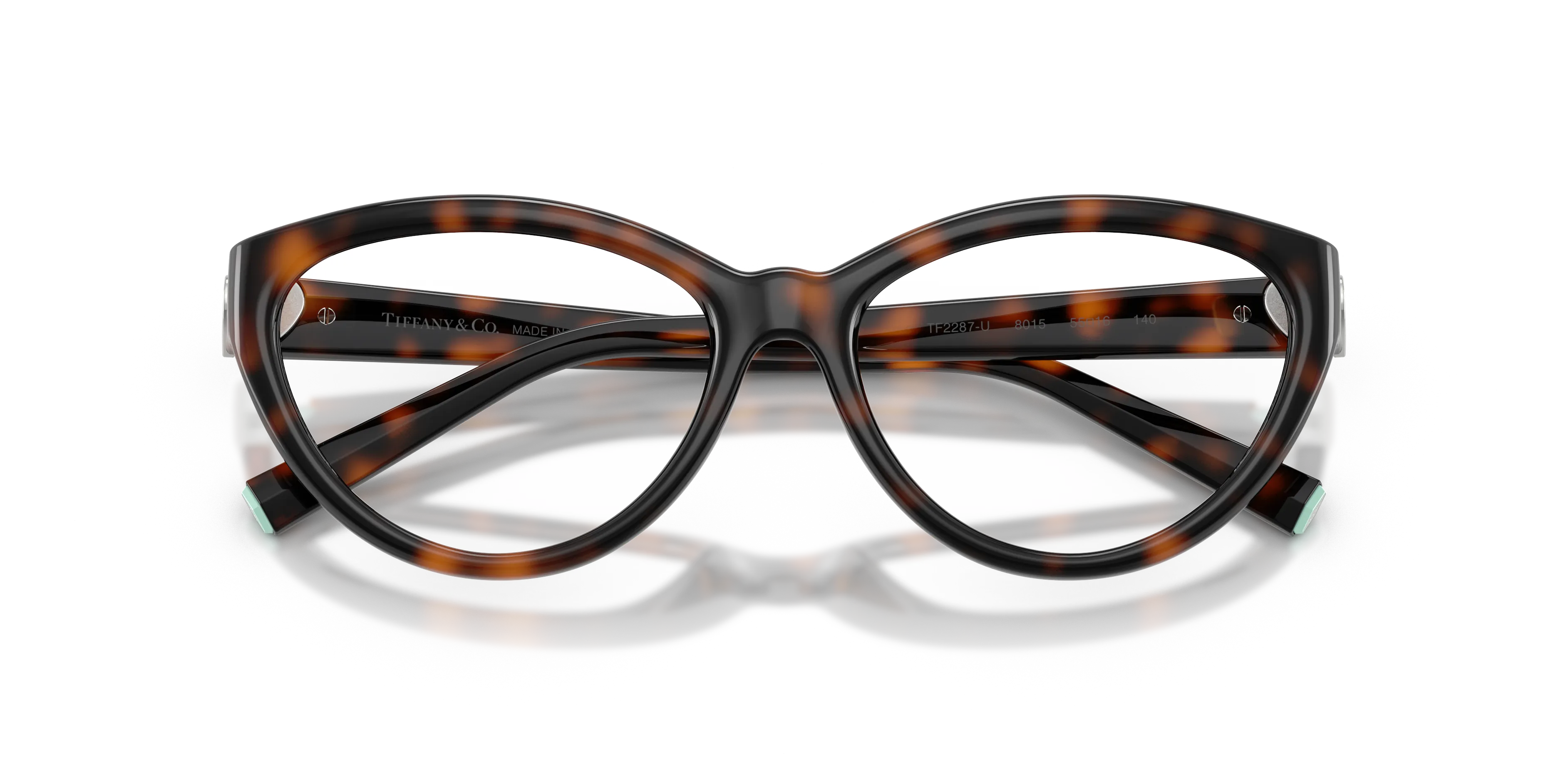 Tiffany TF2287U 8015 Montature da vista Iniettato Tartaruga Trasparente Cat Eye Normale - immagine 2