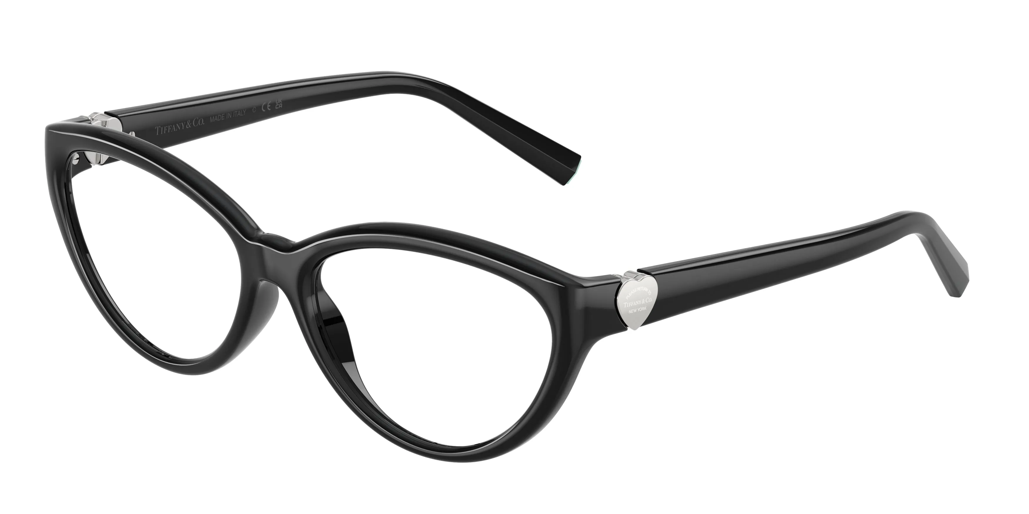 Tiffany TF2287U 8001 Montature da vista Iniettato Nero Trasparente Cat Eye Normale - immagine 1