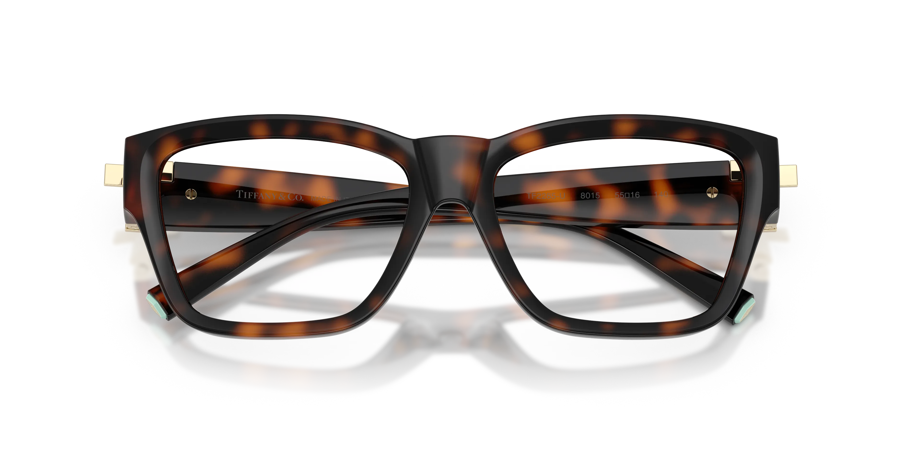 Tiffany TF2285U 8015 Montature da vista Iniettato Tartaruga Trasparente Squadrata Normale - immagine 2