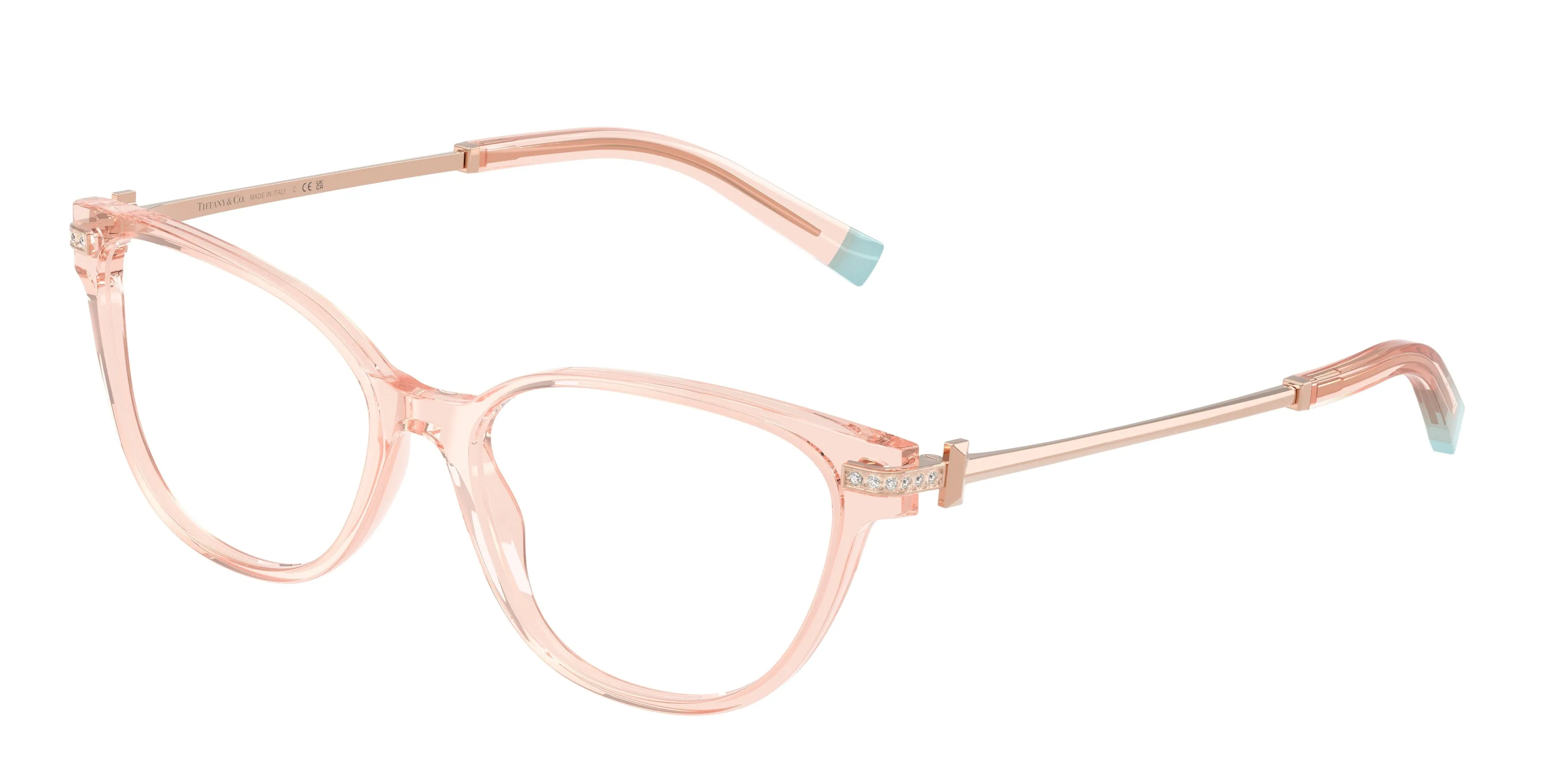 Tiffany TF2223B 8278 Montature da vista Acetato Trasparente Trasparente Cat Eye Normale - immagine 1