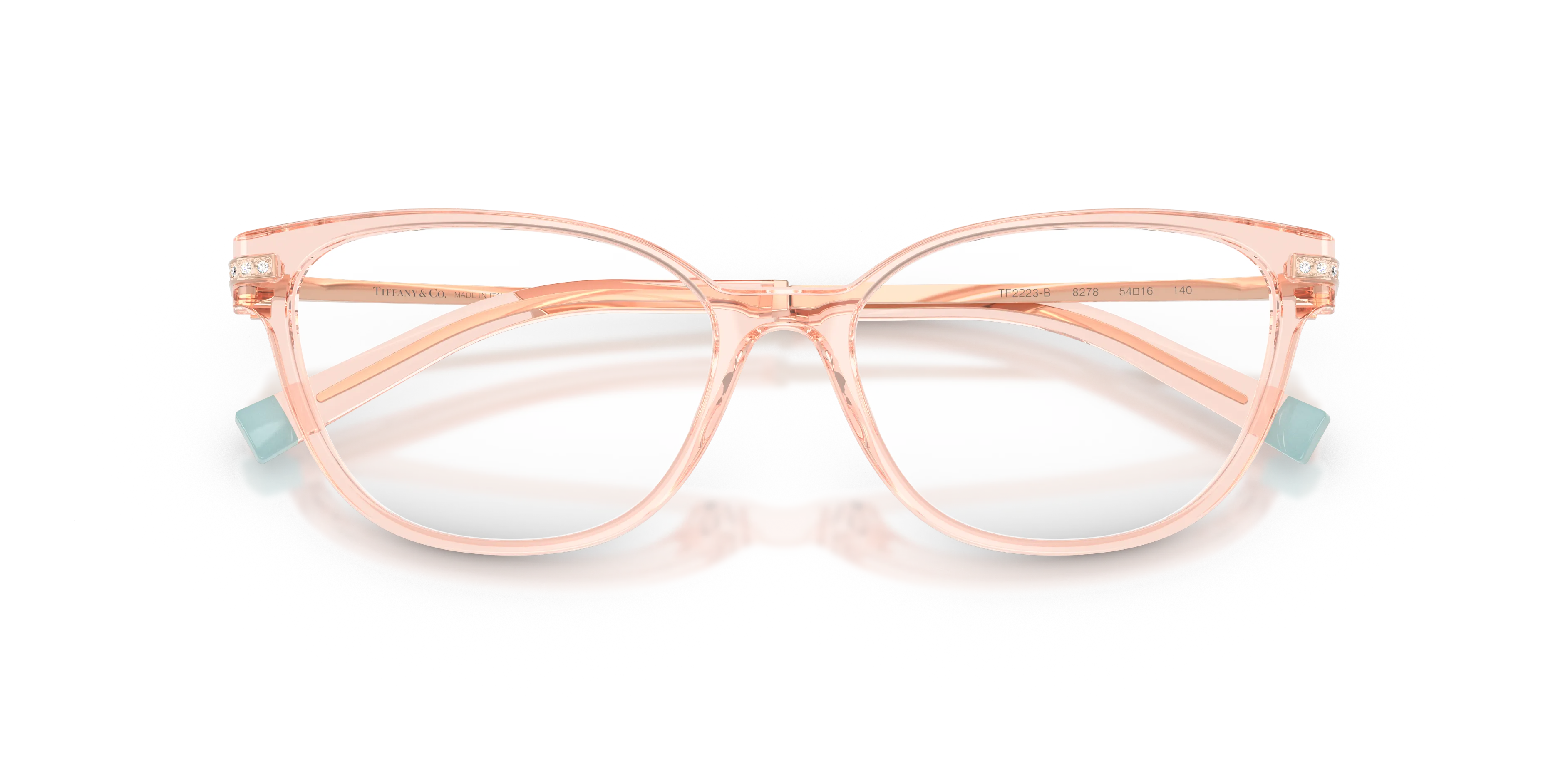 Tiffany TF2223B 8278 Montature da vista Acetato Trasparente Trasparente Cat Eye Normale - immagine 2