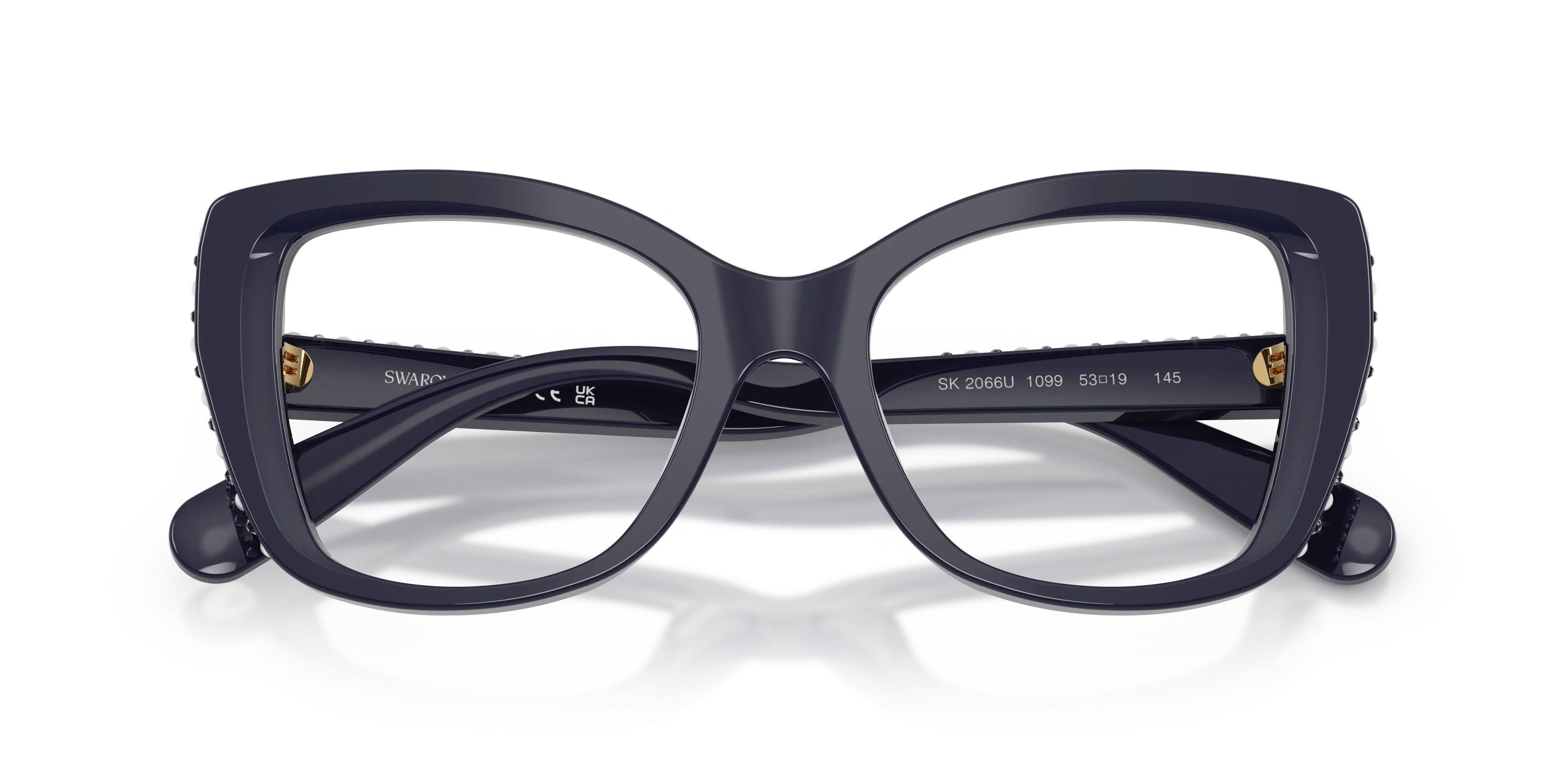 Swarovski SK2066U 1099 Montature da vista Acetato Blu Trasparente Farfalla Normale - immagine 2