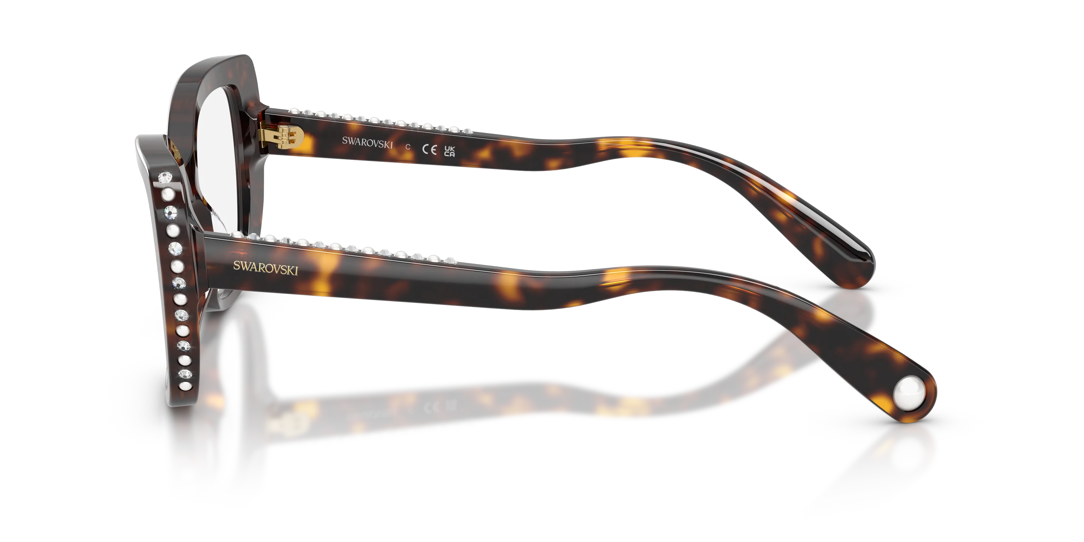 Swarovski SK2066U 1094 Montature da vista Acetato Tartaruga Trasparente Farfalla Normale - immagine 4