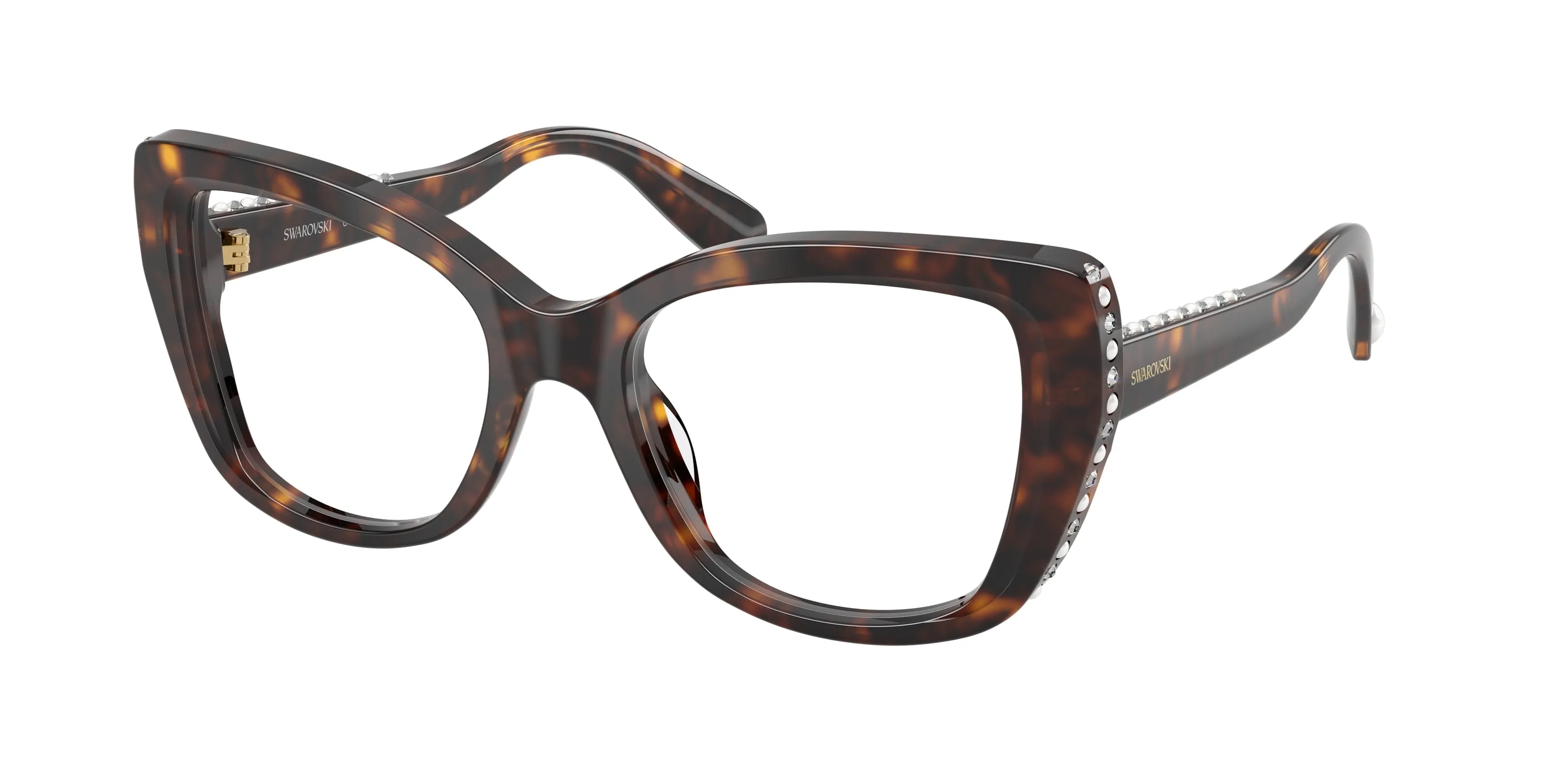 Swarovski SK2066U 1094 Montature da vista Acetato Tartaruga Trasparente Farfalla Normale - immagine 1