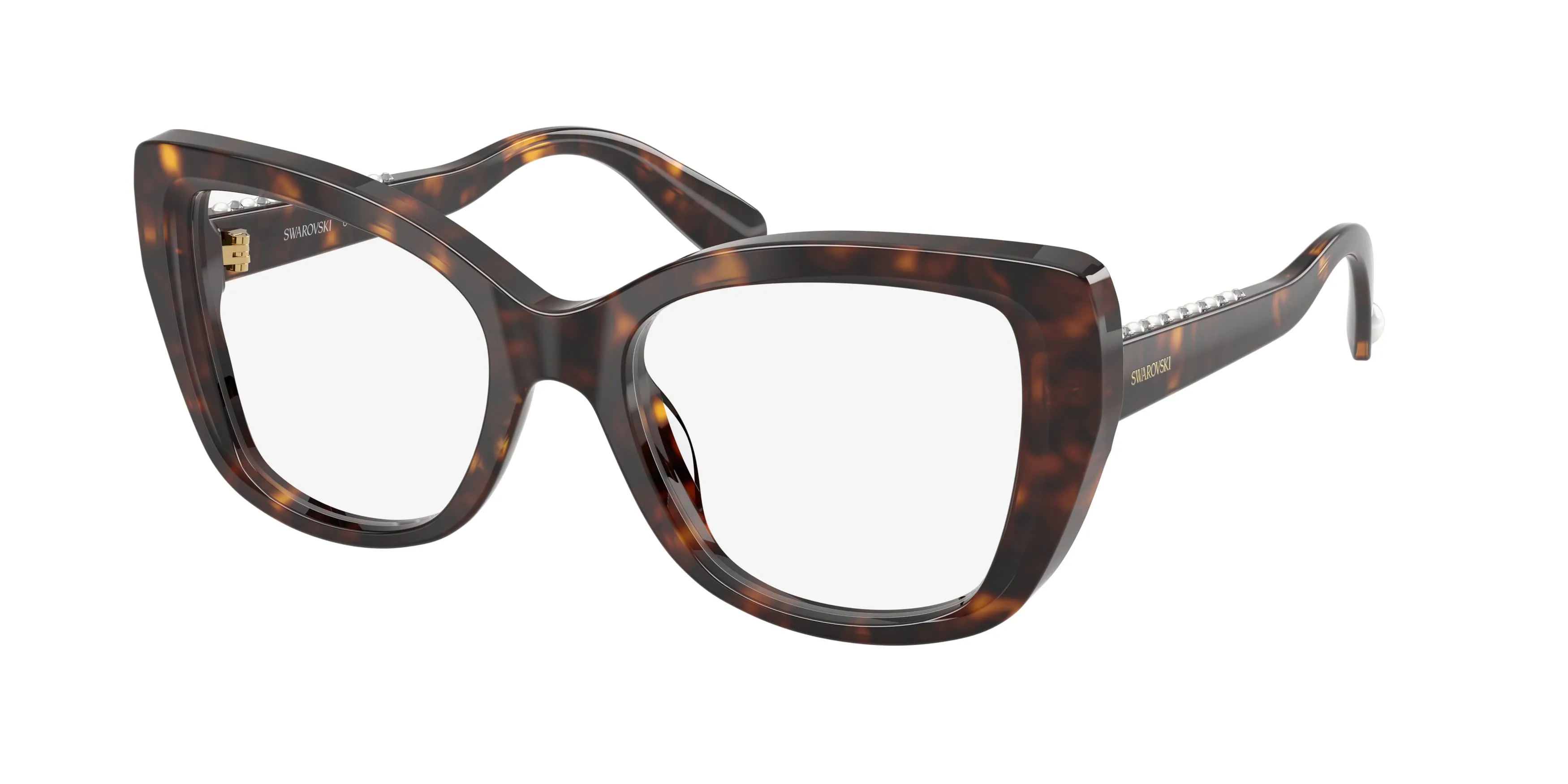 Swarovski SK2066U 1002 Montature da vista Acetato Tartaruga Trasparente Farfalla Normale - immagine 1