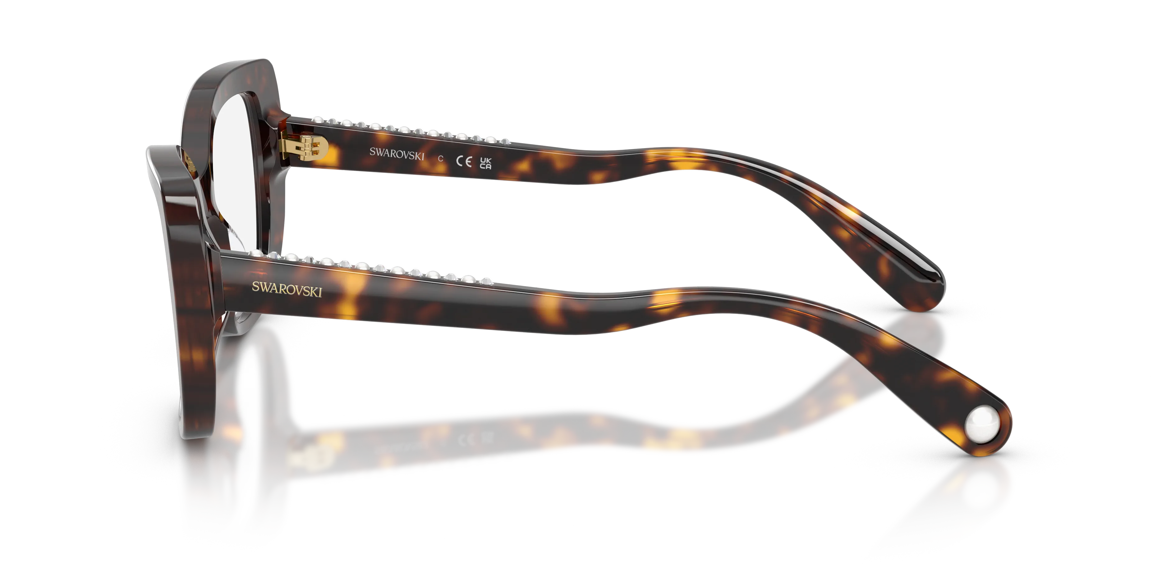 Swarovski SK2066U 1002 Montature da vista Acetato Tartaruga Trasparente Farfalla Normale - immagine 4