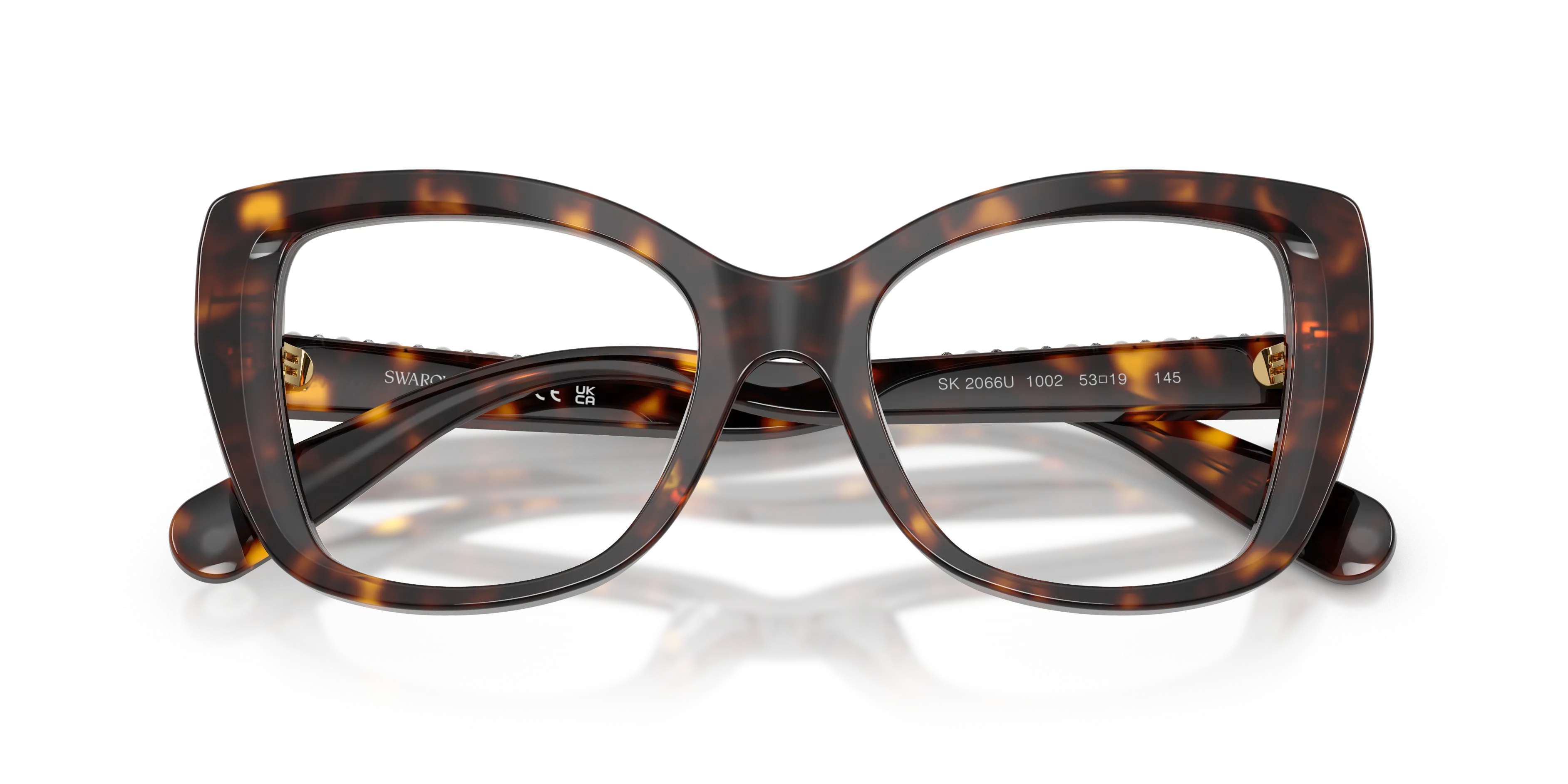 Swarovski SK2066U 1002 Montature da vista Acetato Tartaruga Trasparente Farfalla Normale - immagine 2