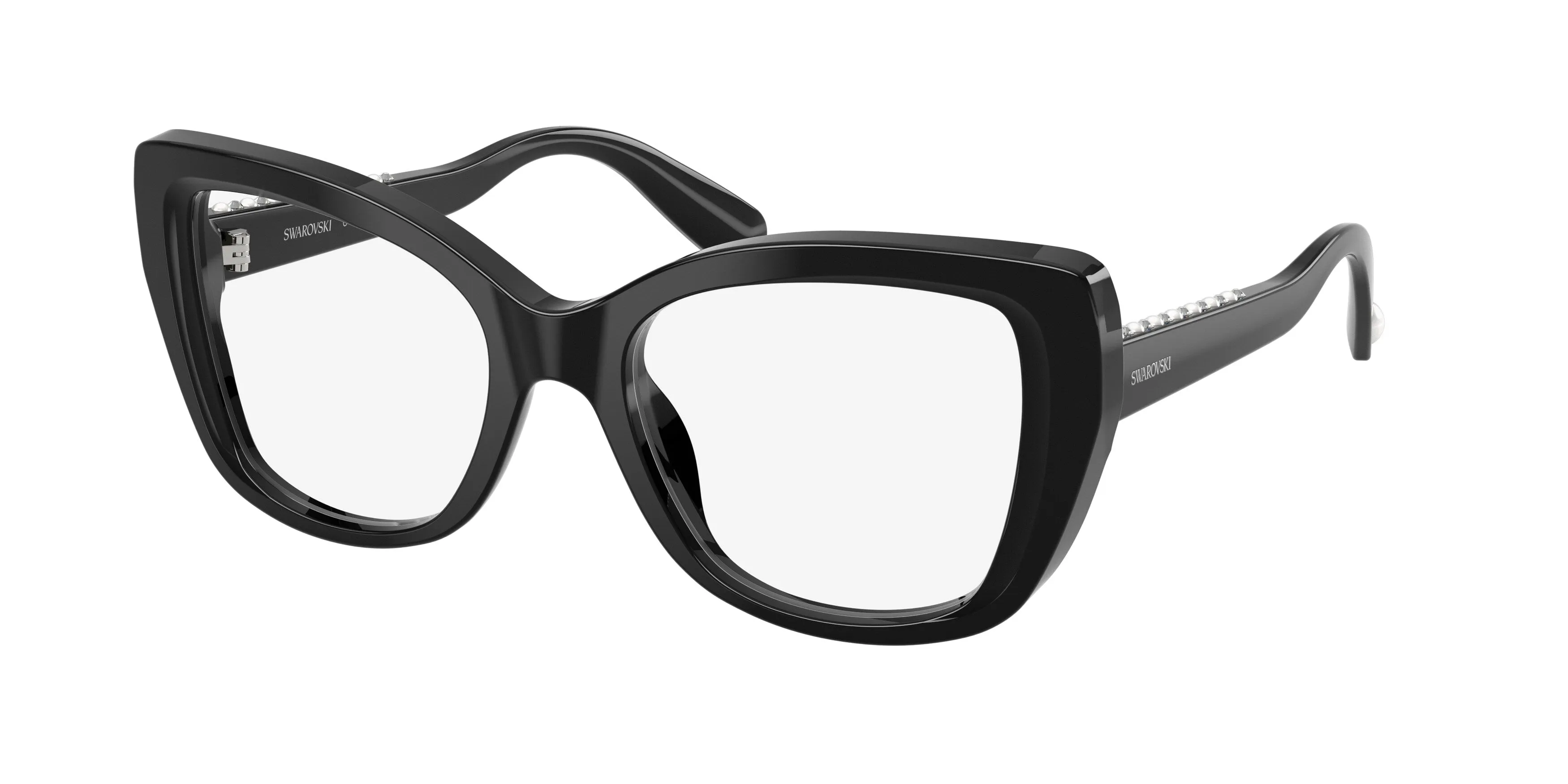 Swarovski SK2066U 1001 Montature da vista Acetato Nero Trasparente Farfalla Normale - immagine 1