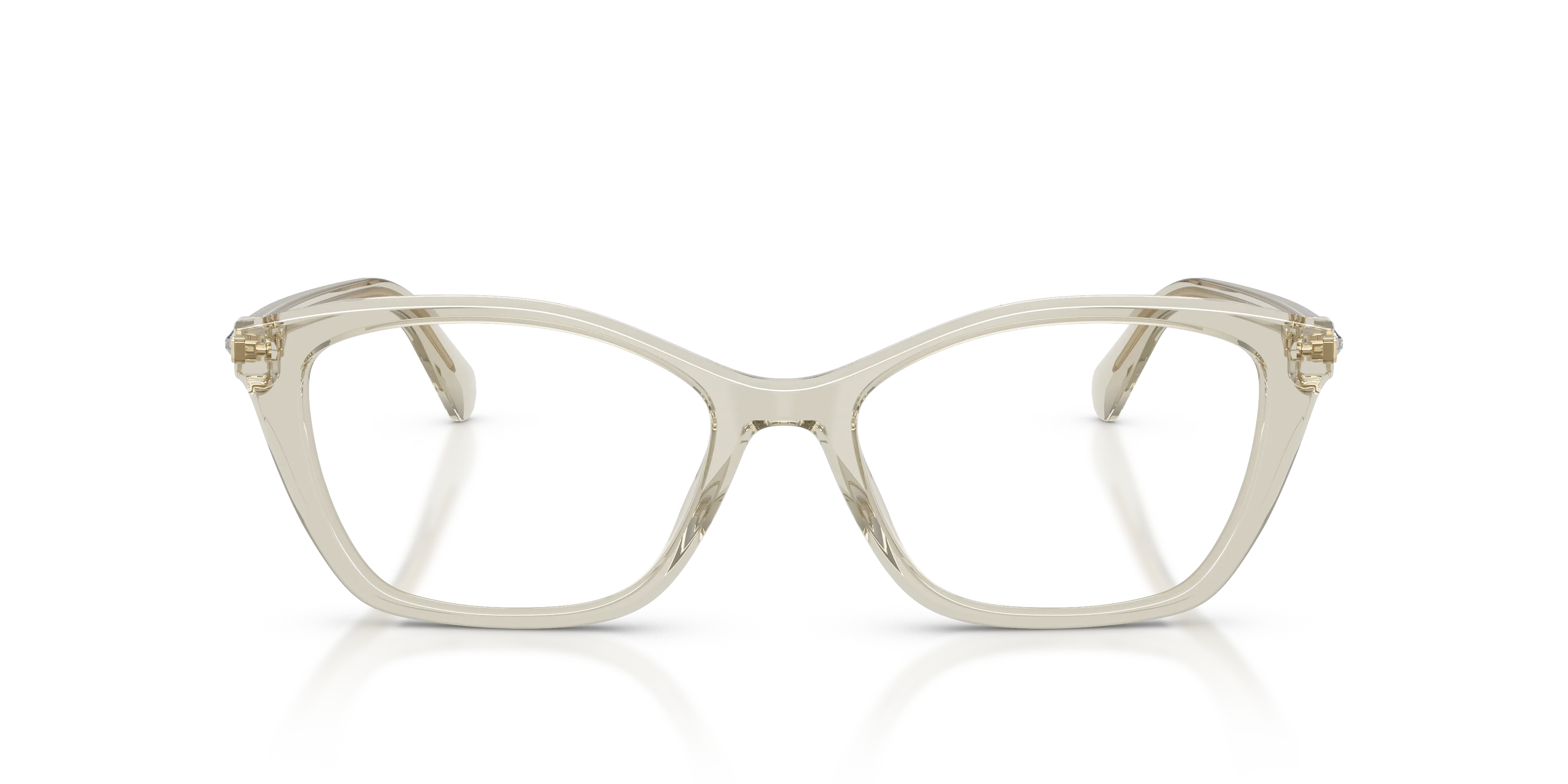 Swarovski SK2065 3003 Montature da vista Acetato Beige Trasparente Pillow Normale - immagine 3