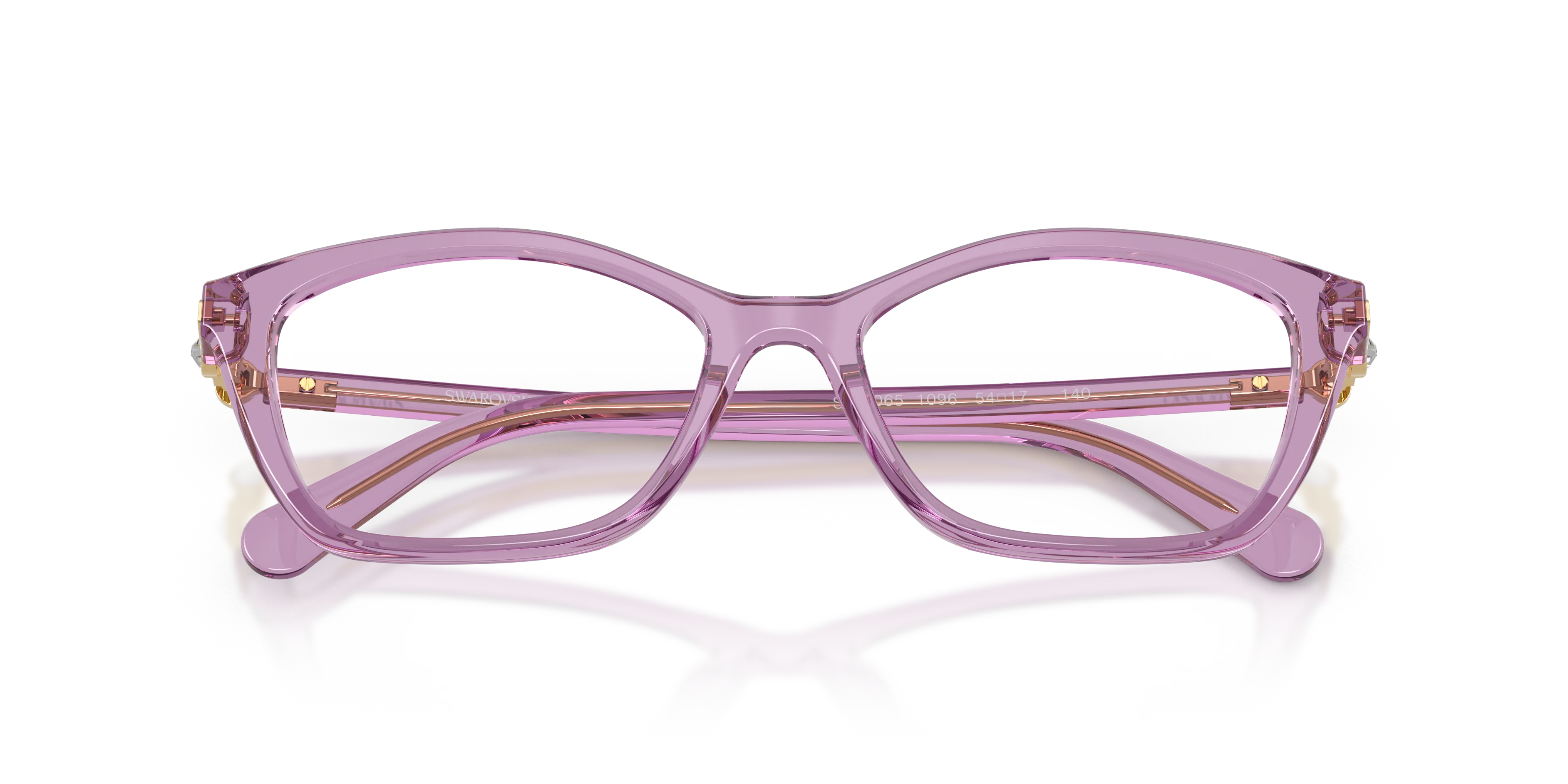 Swarovski SK2065 1096 Montature da vista Acetato Viola Trasparente Pillow Normale - immagine 2