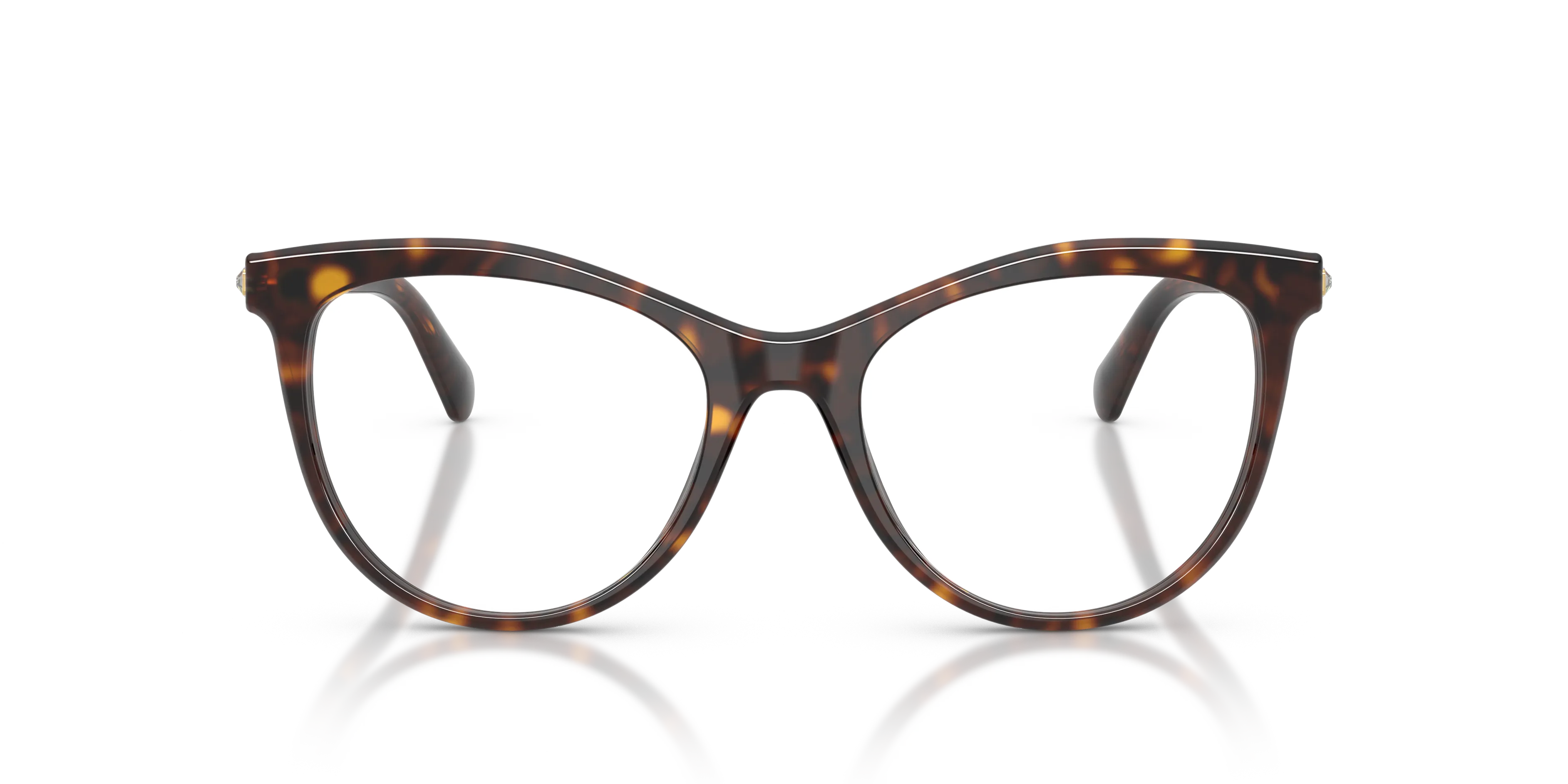 Swarovski SK2064 1002 Montature da vista Acetato Tartaruga Trasparente Rotonda Normale - immagine 3