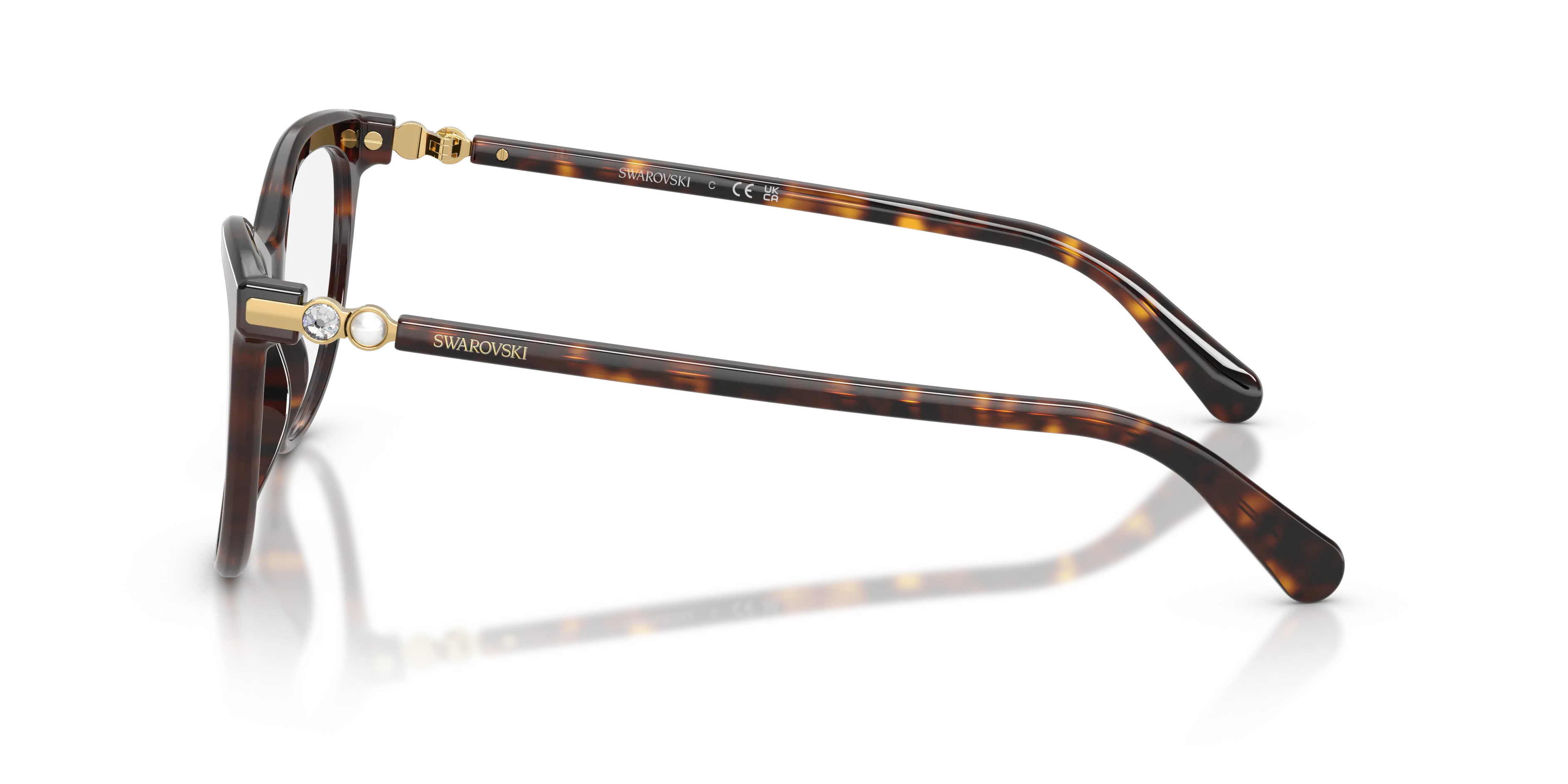 Swarovski SK2064 1002 Montature da vista Acetato Tartaruga Trasparente Rotonda Normale - immagine 4