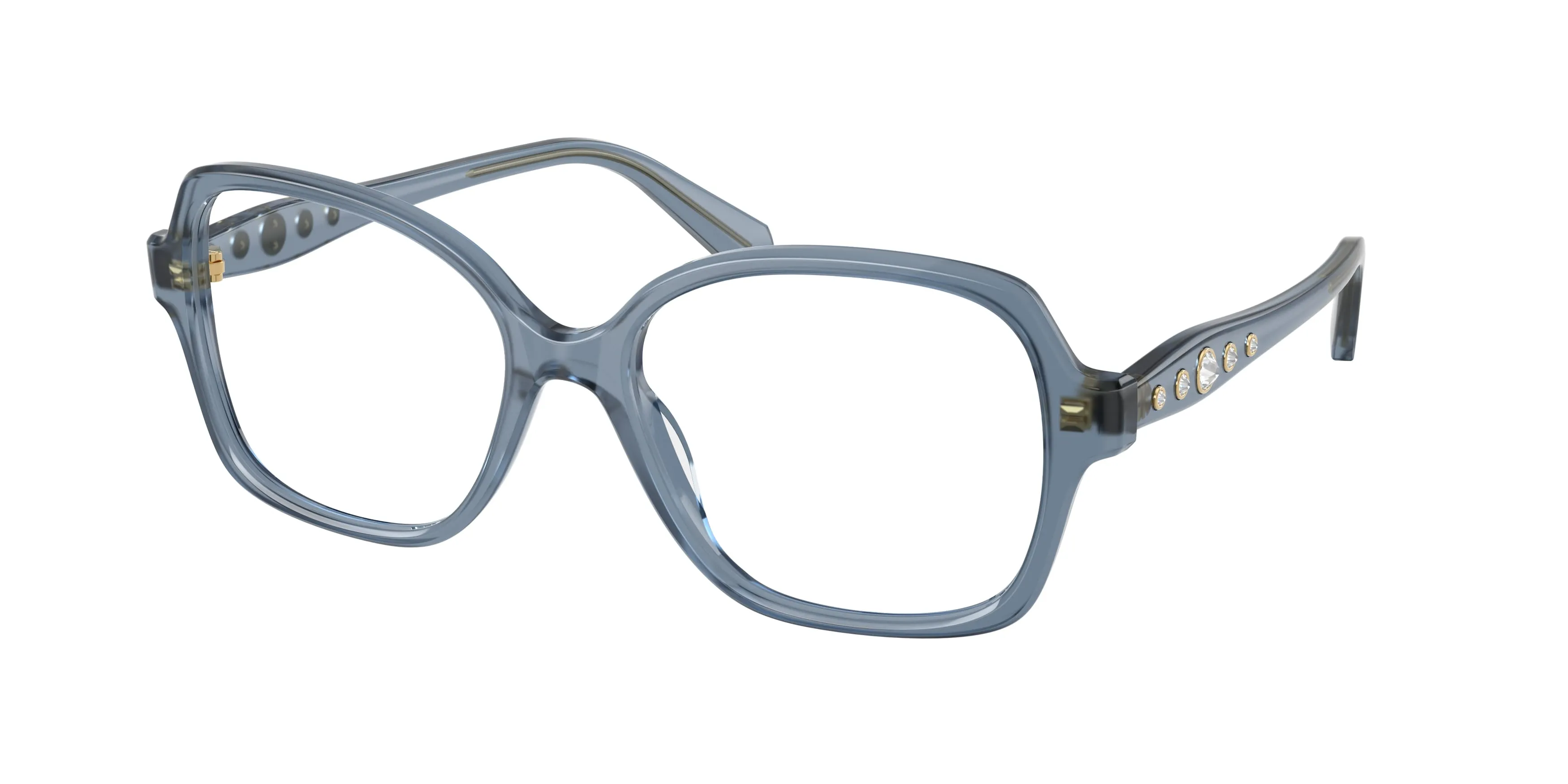 Swarovski SK2063 1102 Montature da vista Acetato Blu Trasparente Squadrata Normale - immagine 1