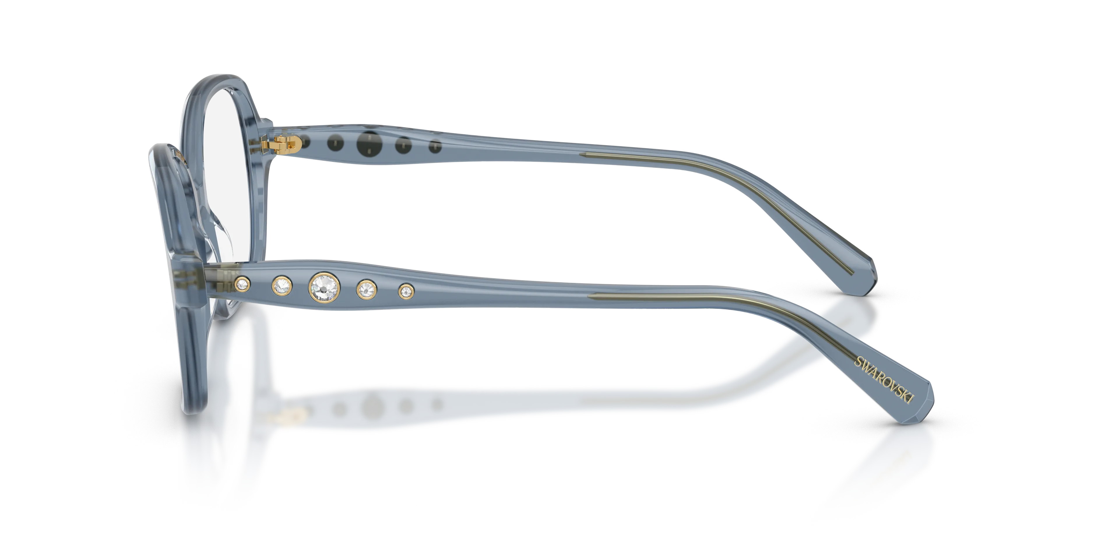 Swarovski SK2063 1102 Montature da vista Acetato Blu Trasparente Squadrata Normale - immagine 3
