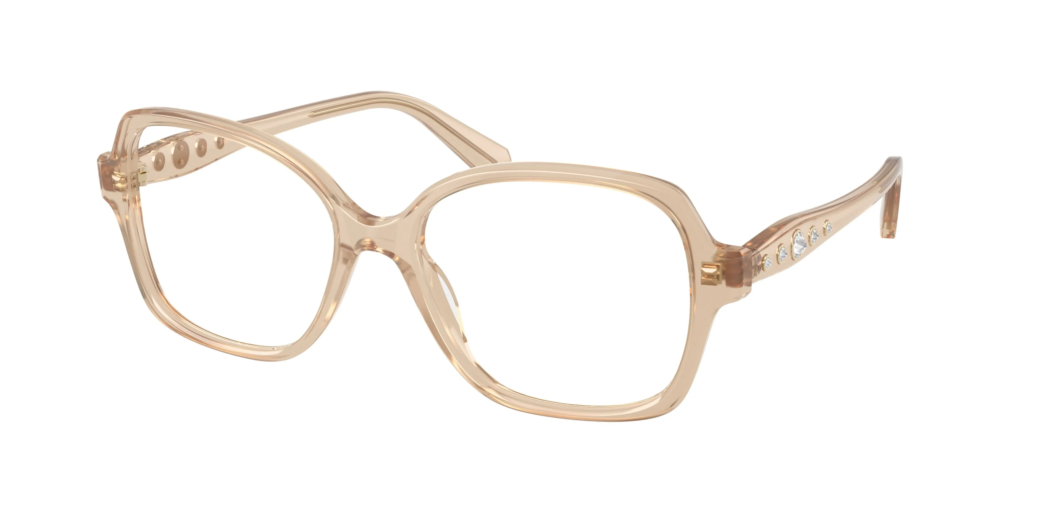 Swarovski SK2063 1034 Montature da vista Acetato Beige Trasparente Squadrata Normale - immagine 1