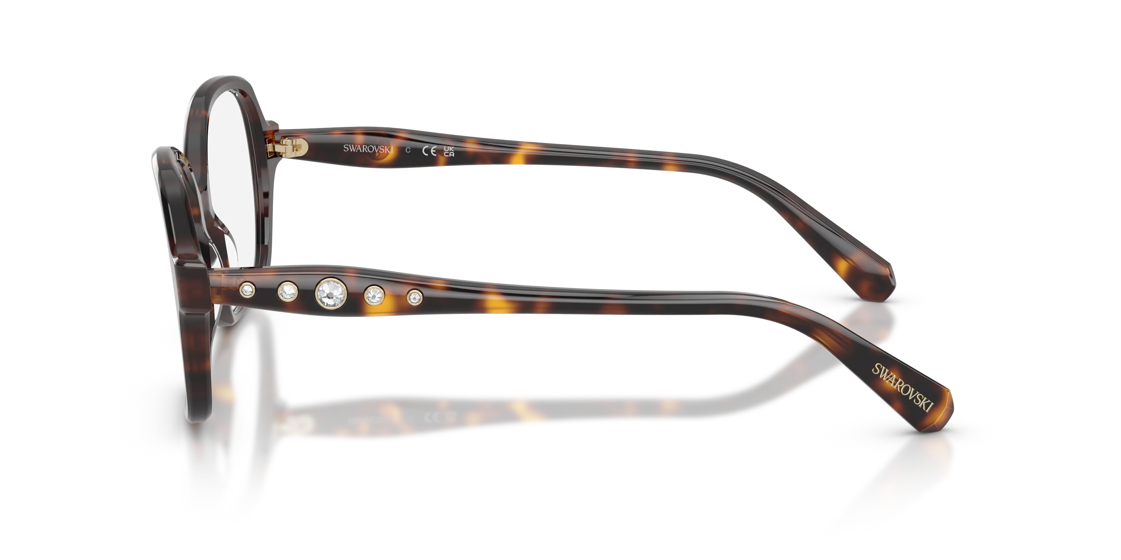 Swarovski SK2063 1002 Montature da vista Acetato Tartaruga Trasparente Squadrata Normale - immagine 4