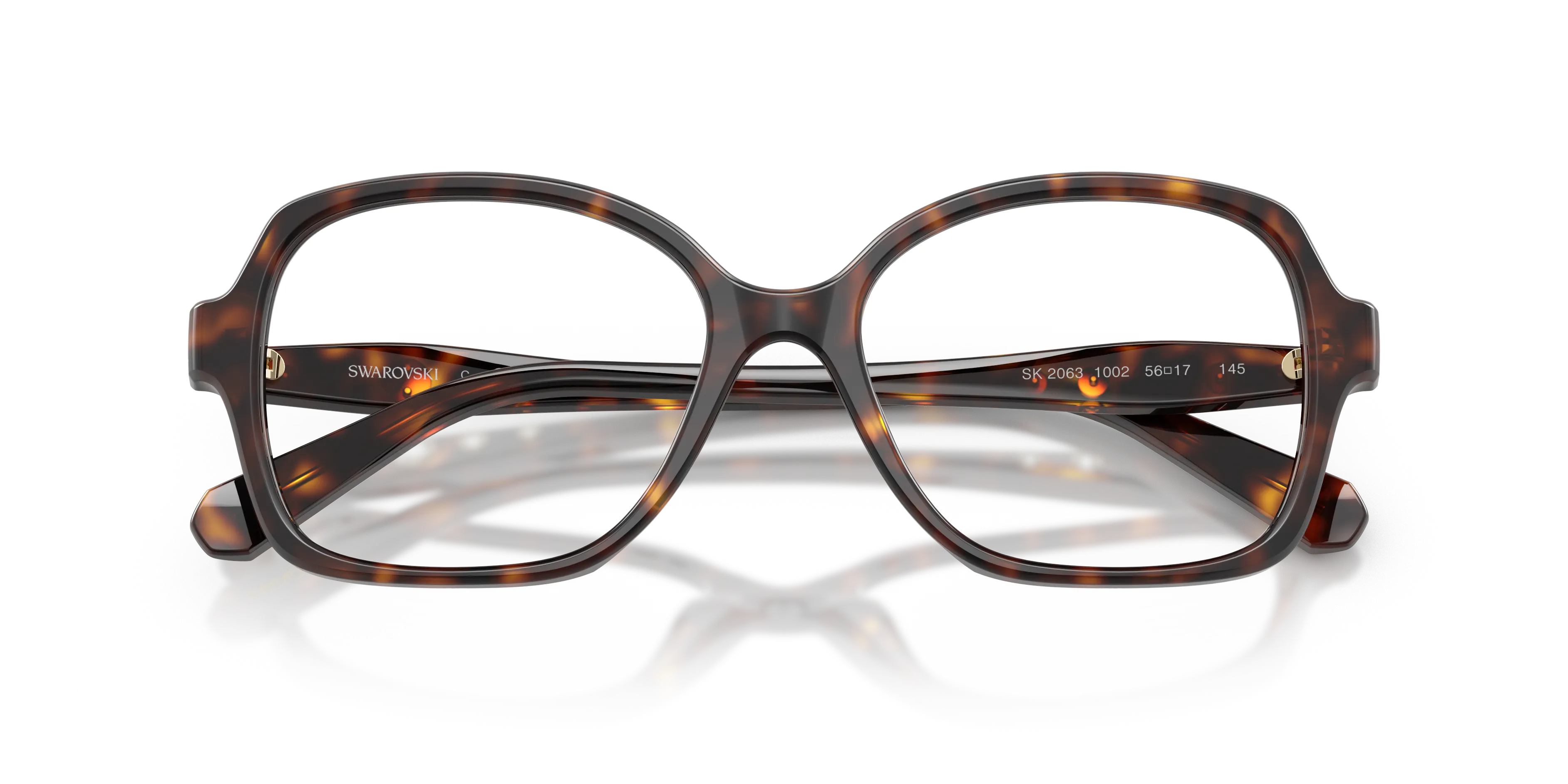 Swarovski SK2063 1002 Montature da vista Acetato Tartaruga Trasparente Squadrata Normale - immagine 2