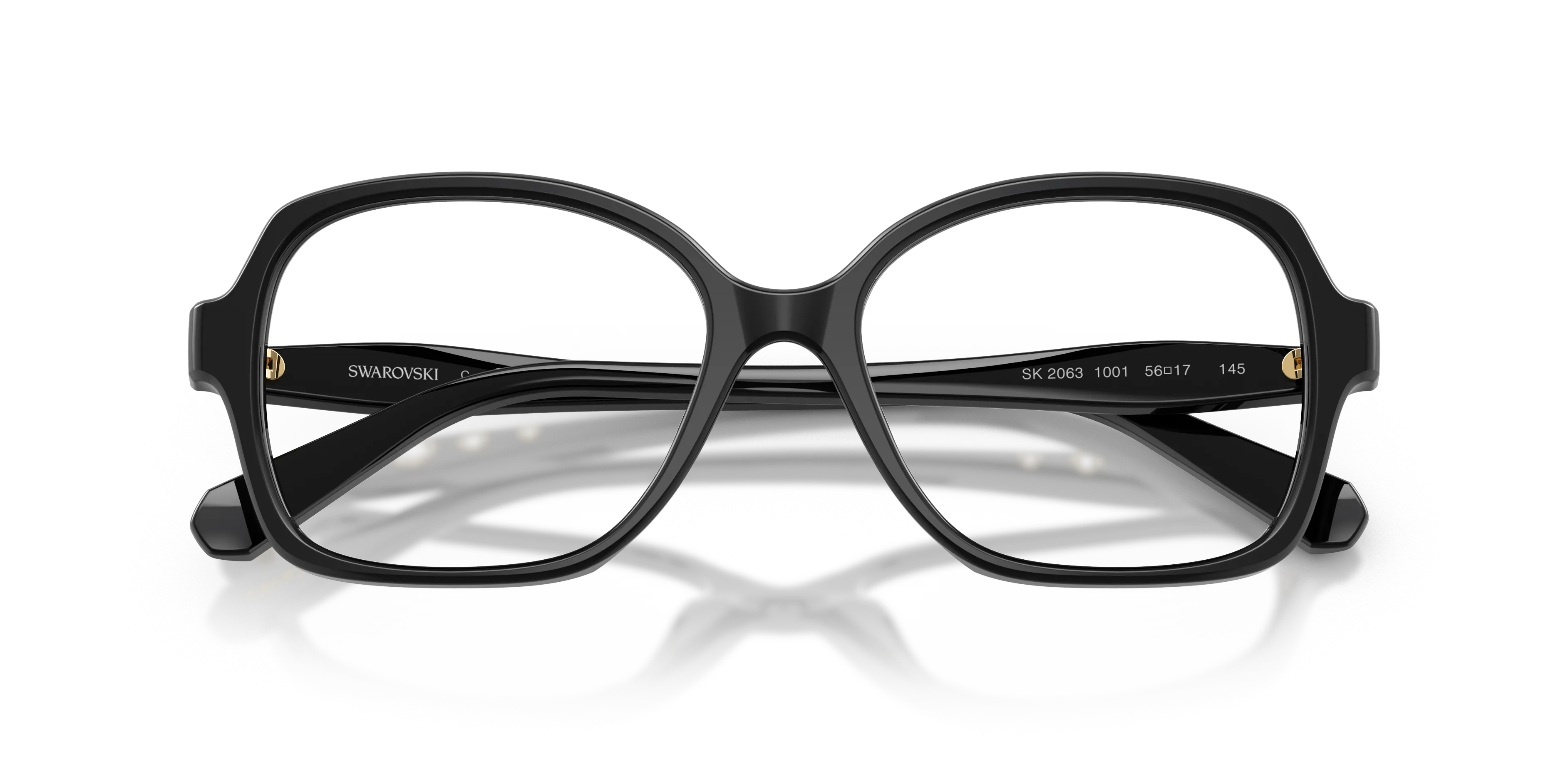 Swarovski SK2063 1001 Montature da vista Acetato Nero Trasparente Squadrata Normale - immagine 2
