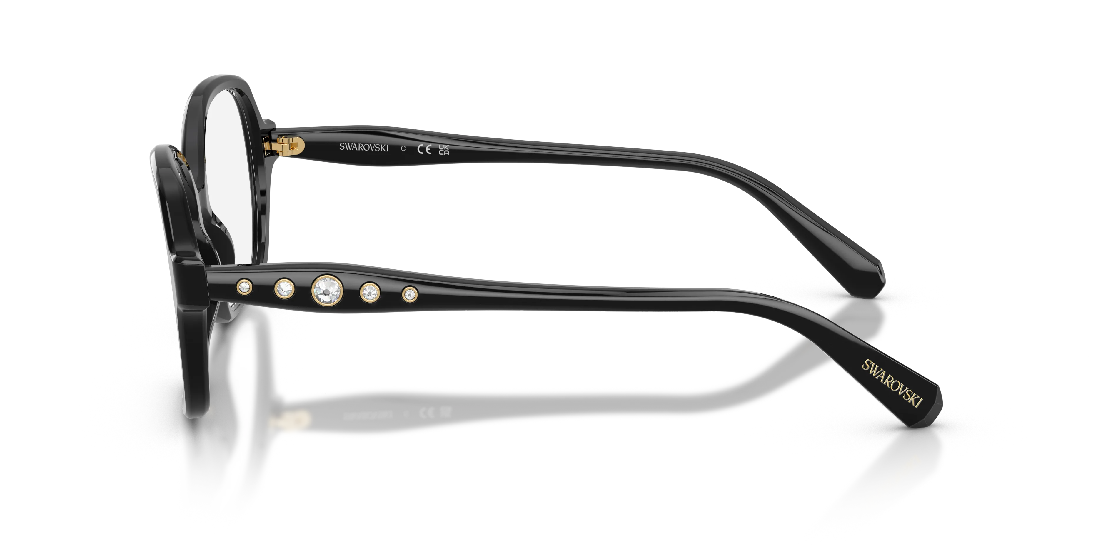 Swarovski SK2063 1001 Montature da vista Acetato Nero Trasparente Squadrata Normale - immagine 4