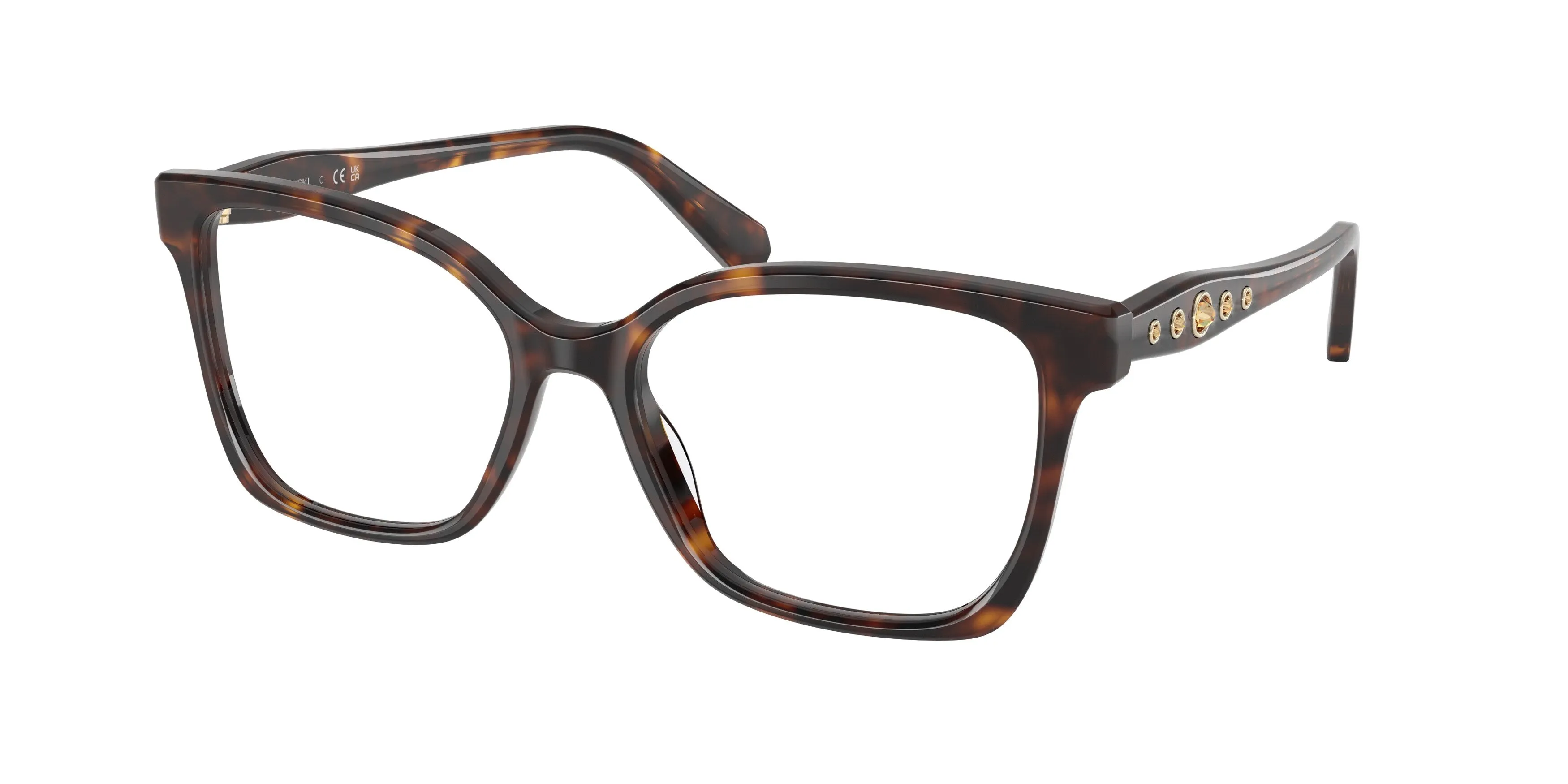 Swarovski SK2061 1101 Montature da vista Acetato Tartaruga Trasparente Squadrata Normale - immagine 1