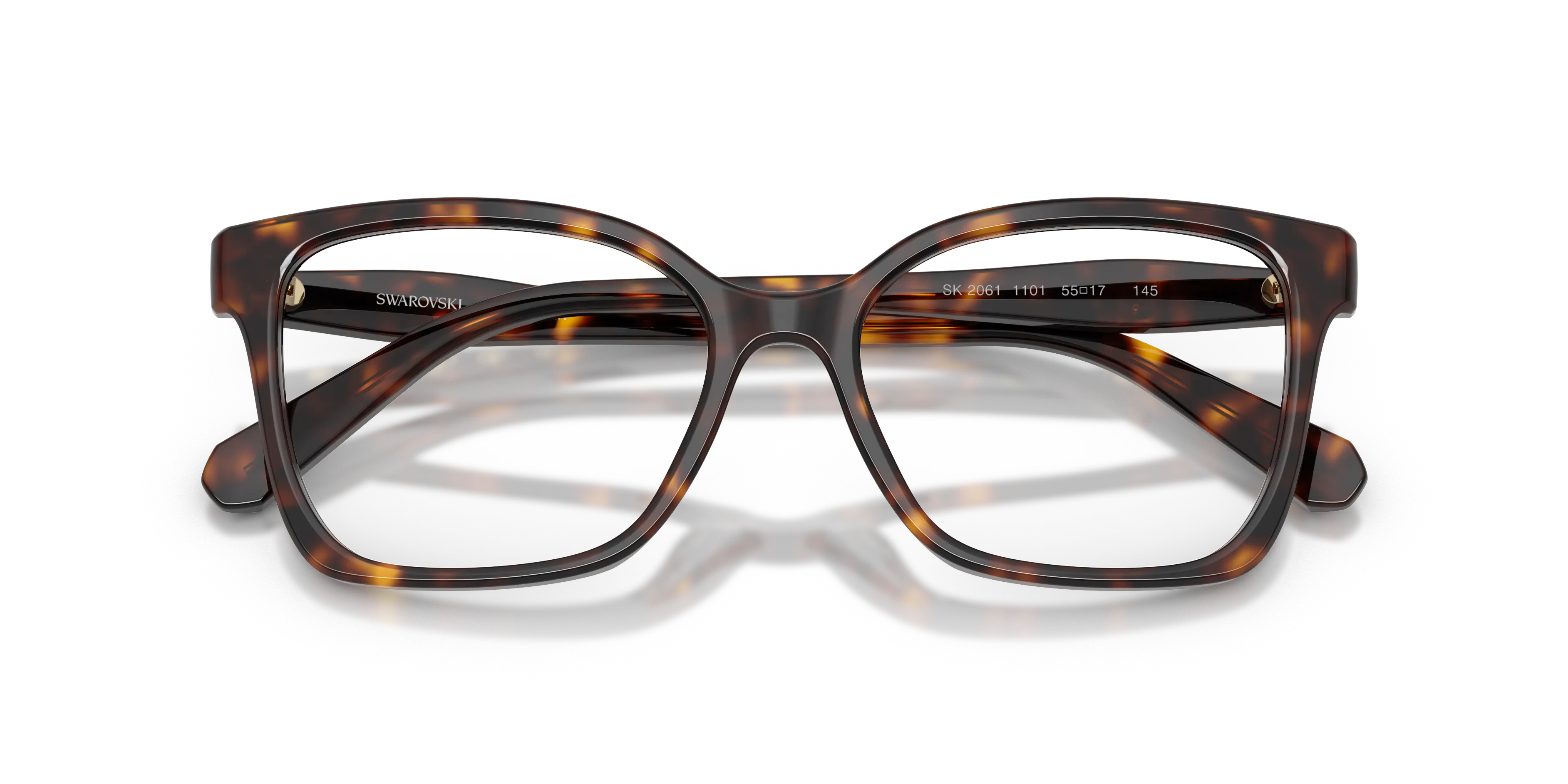 Swarovski SK2061 1101 Montature da vista Acetato Tartaruga Trasparente Squadrata Normale - immagine 2