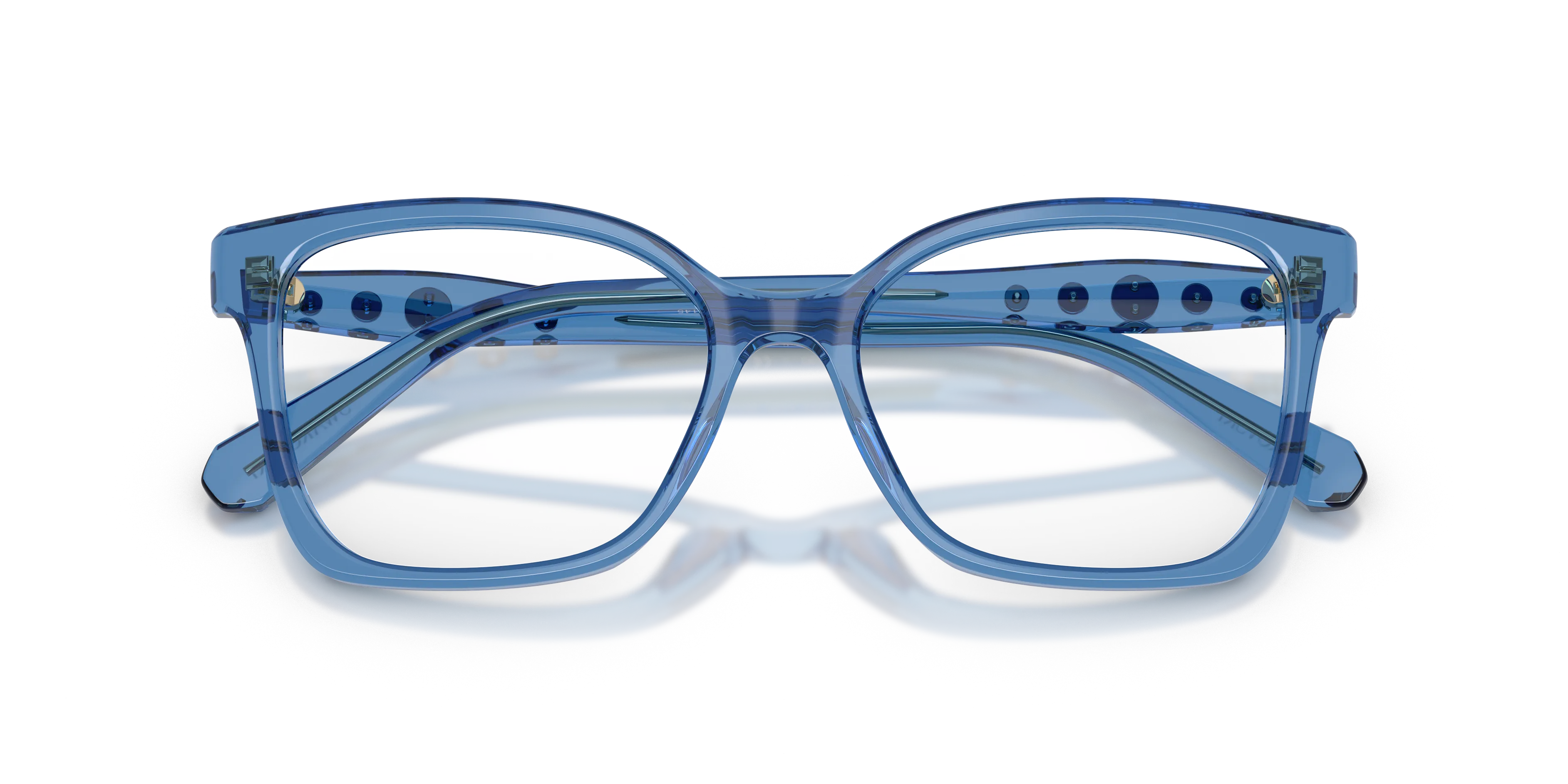 Swarovski SK2061 1100 Montature da vista Acetato Blu Trasparente Squadrata Normale - immagine 2