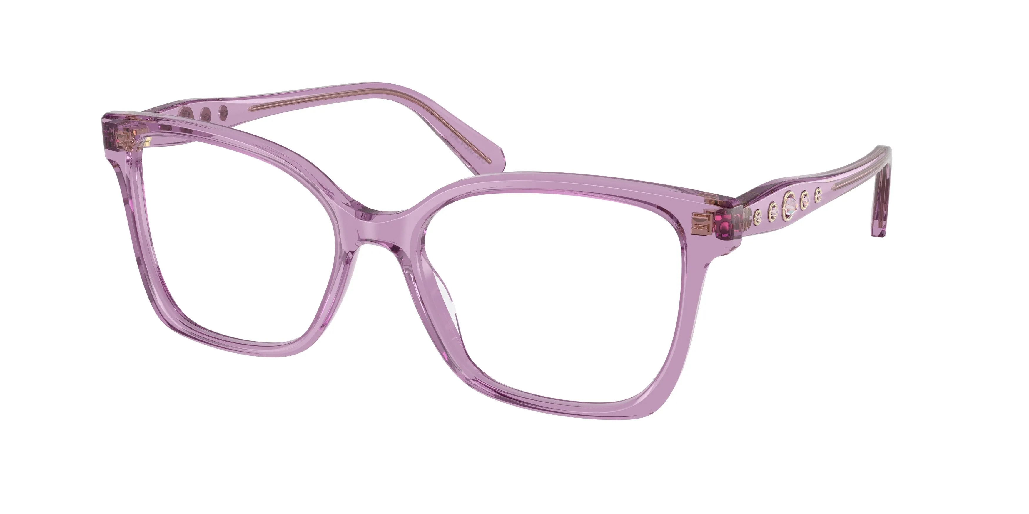 Swarovski SK2061 1096 Montature da vista Acetato Viola Trasparente Squadrata Normale - immagine 1