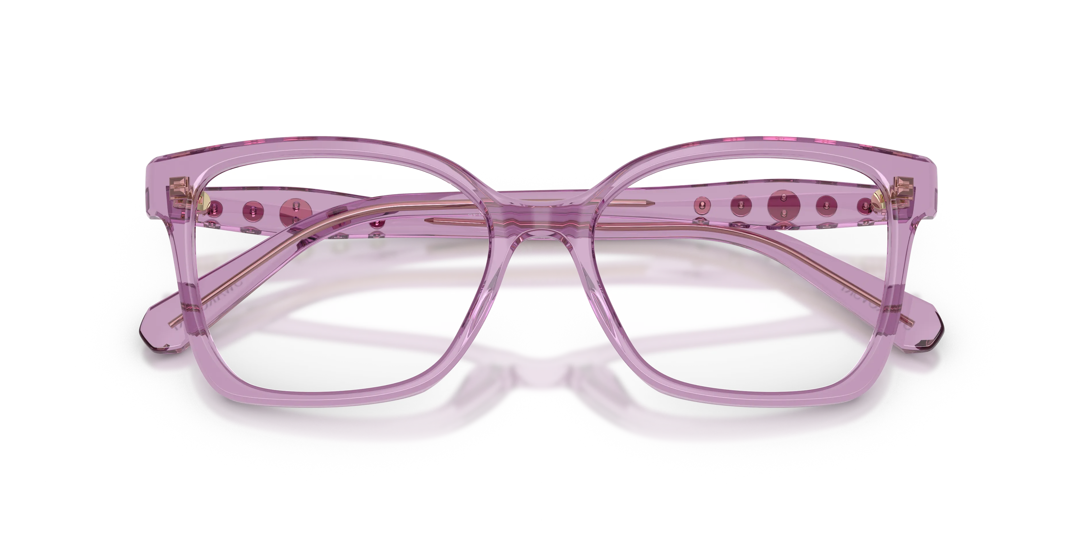 Swarovski SK2061 1096 Montature da vista Acetato Viola Trasparente Squadrata Normale - immagine 2