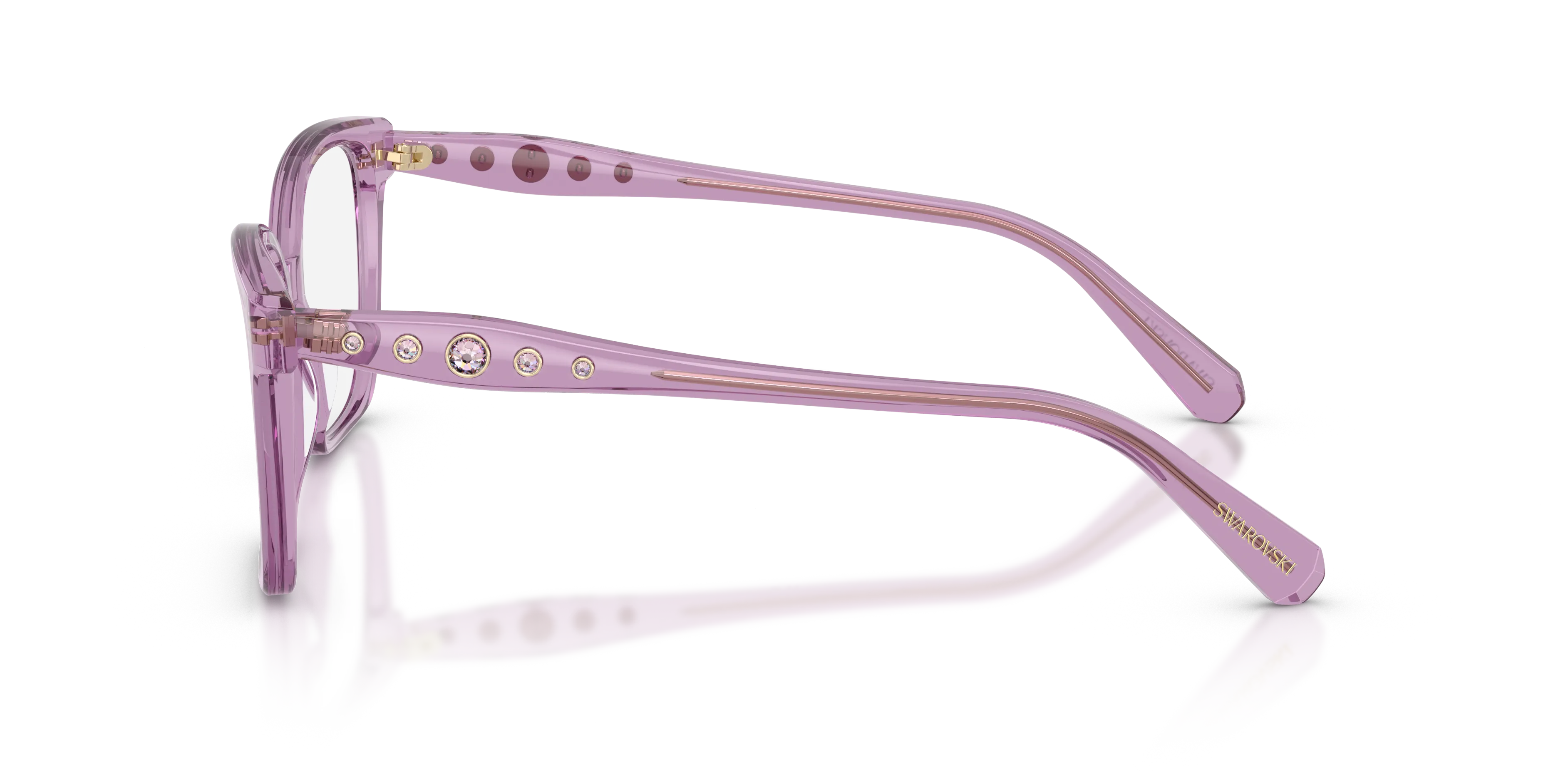 Swarovski SK2061 1096 Montature da vista Acetato Viola Trasparente Squadrata Normale - immagine 4