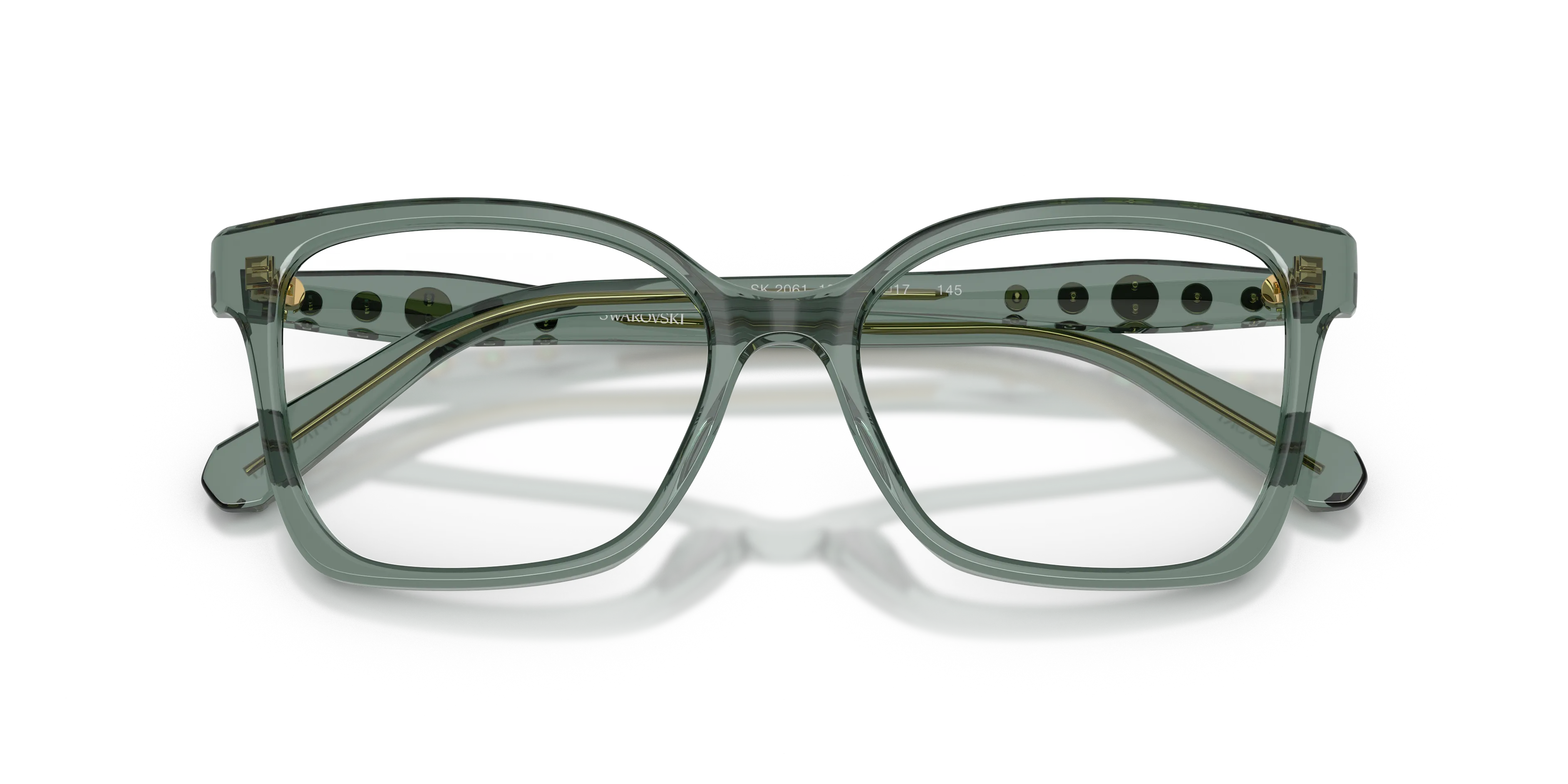 Swarovski SK2061 1043 Montature da vista Acetato Verde Trasparente Squadrata Normale - immagine 2