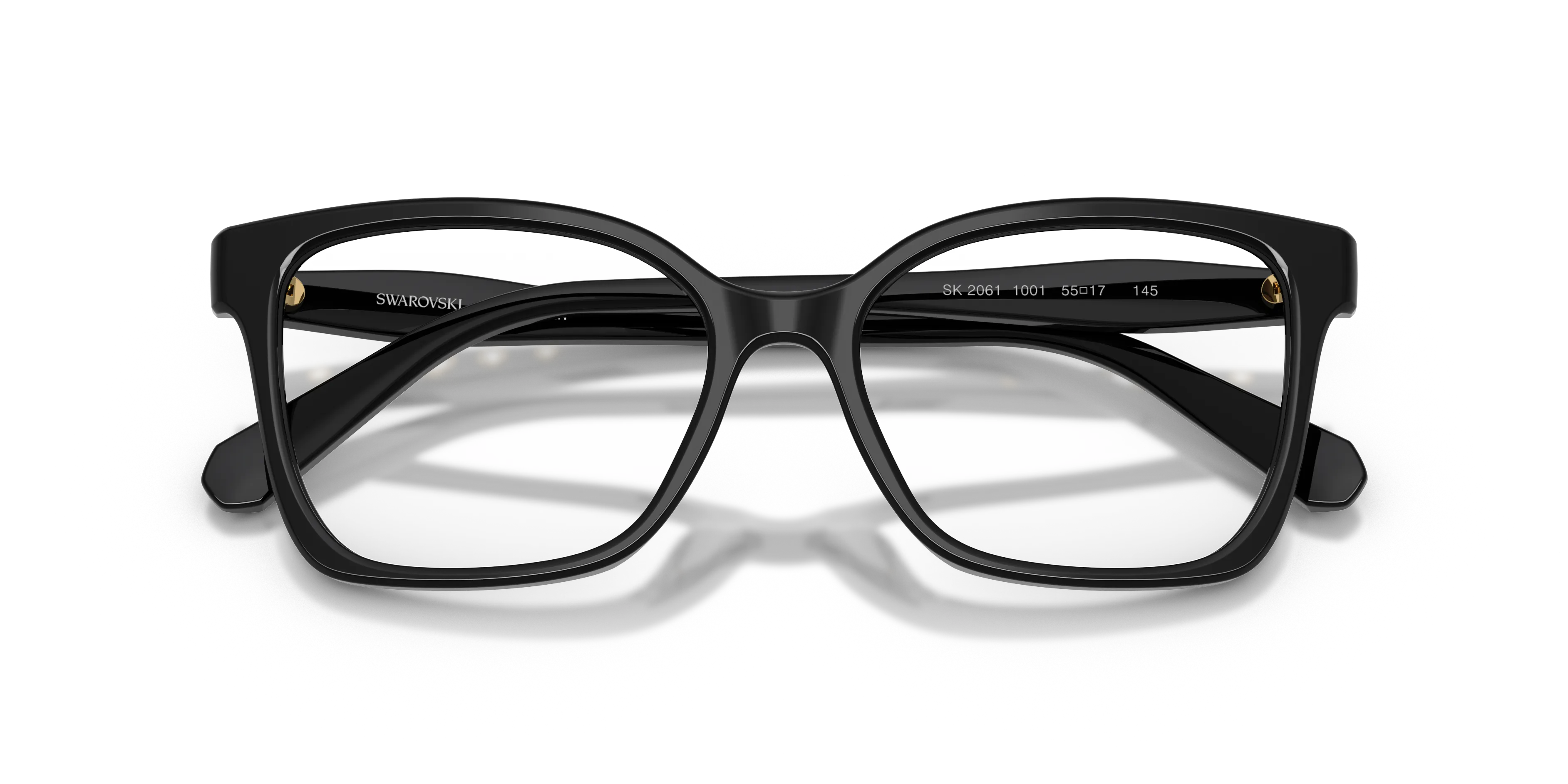 Swarovski SK2061 1001 Montature da vista Acetato Nero Trasparente Squadrata Normale - immagine 2