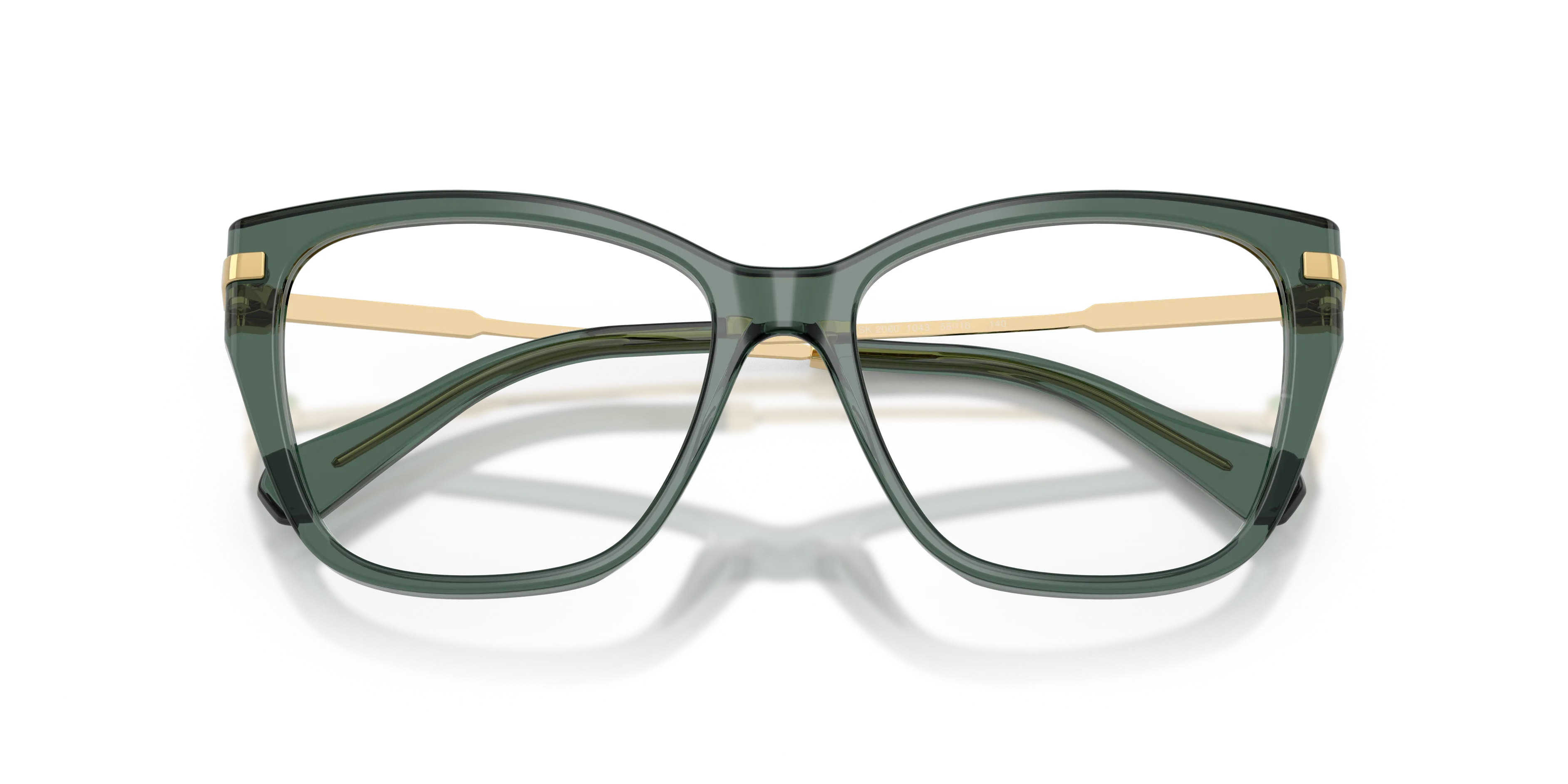 Swarovski SK2060 1043 Montature da vista Acetato Verde Trasparente Cat Eye Normale - immagine 2