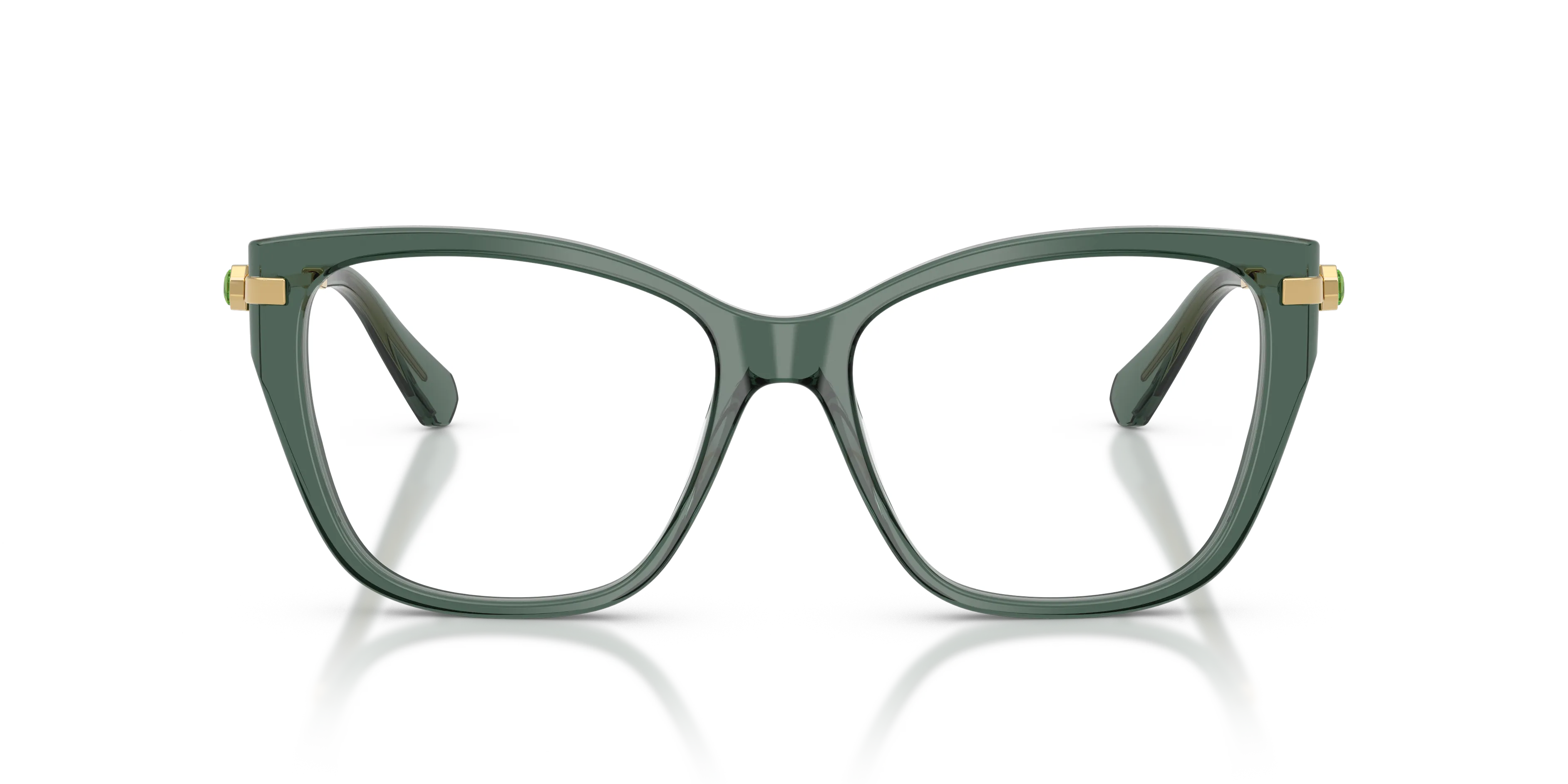 Swarovski SK2060 1043 Montature da vista Acetato Verde Trasparente Cat Eye Normale - immagine 3